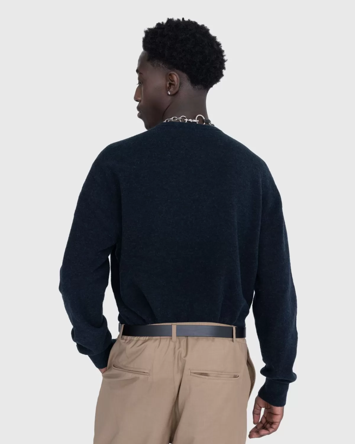 acne_studios_geborduurd_logo_ronde_hals_donker_marineblauw_gemeleerd_3.webp Gebreide Kleding^Acne Studios Geborduurd Logo Ronde Hals Donker Marineblauw Gemeleerd