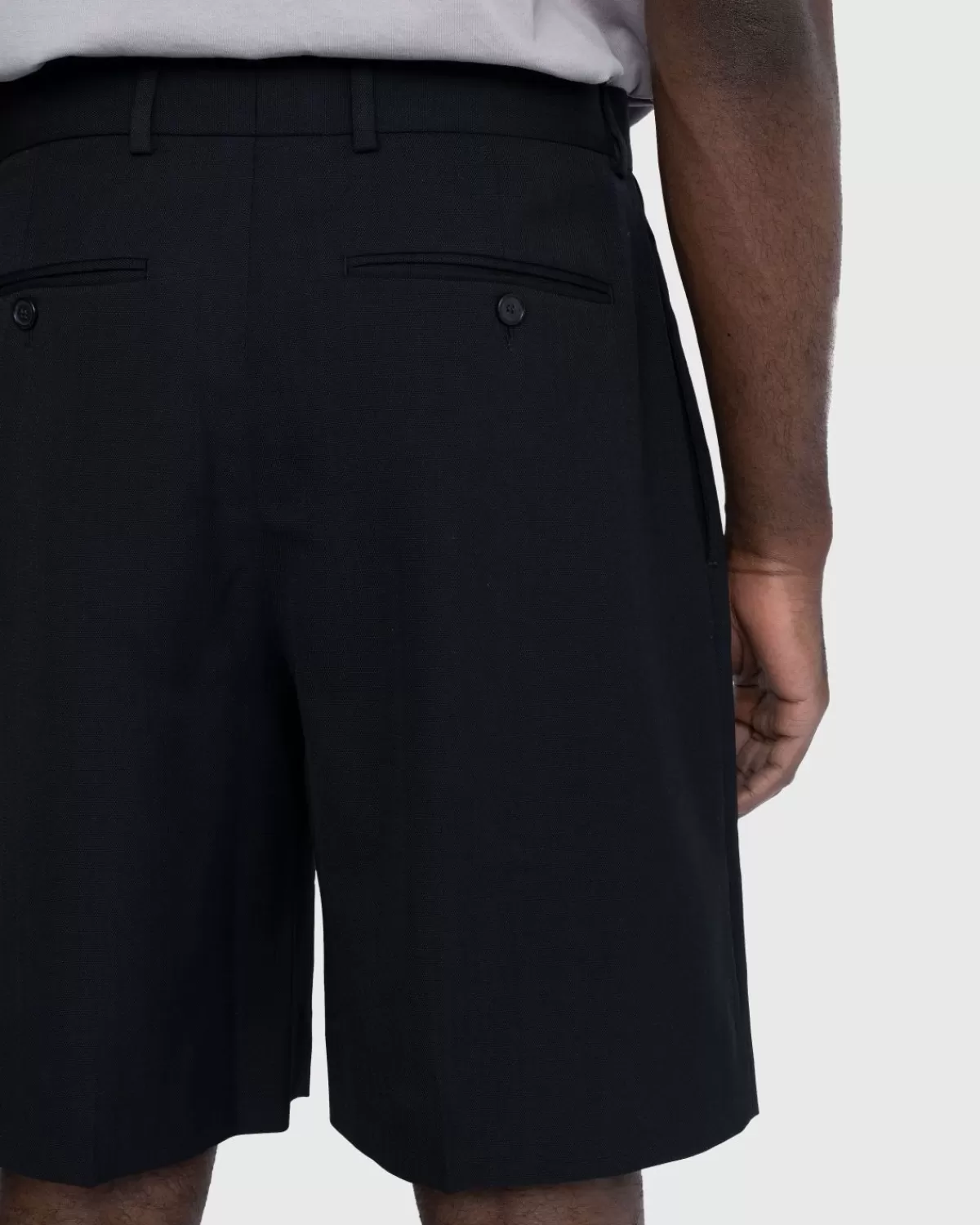 Korte Broek^Acne Studios Op Maat Gemaakte Geplooide Short Zwart