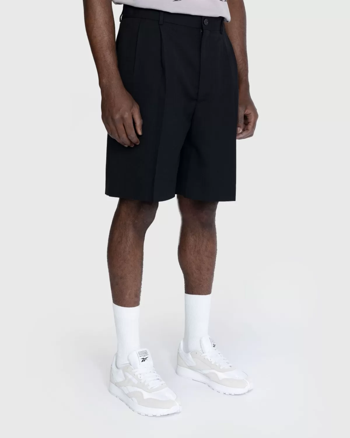 Korte Broek^Acne Studios Op Maat Gemaakte Geplooide Short Zwart