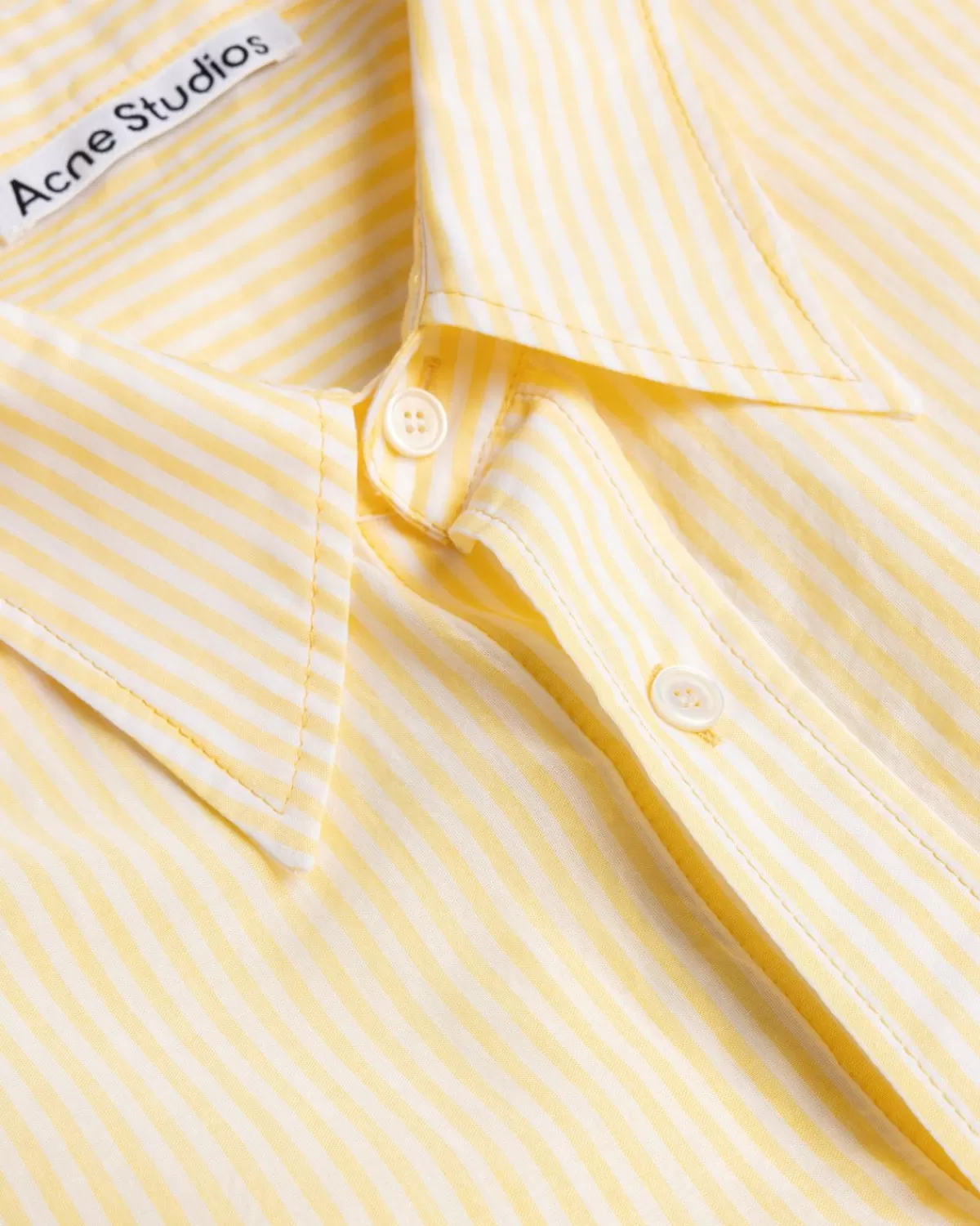 Overhemden^Acne Studios Overhemd Met Korte Mouwen En Knopen Geel