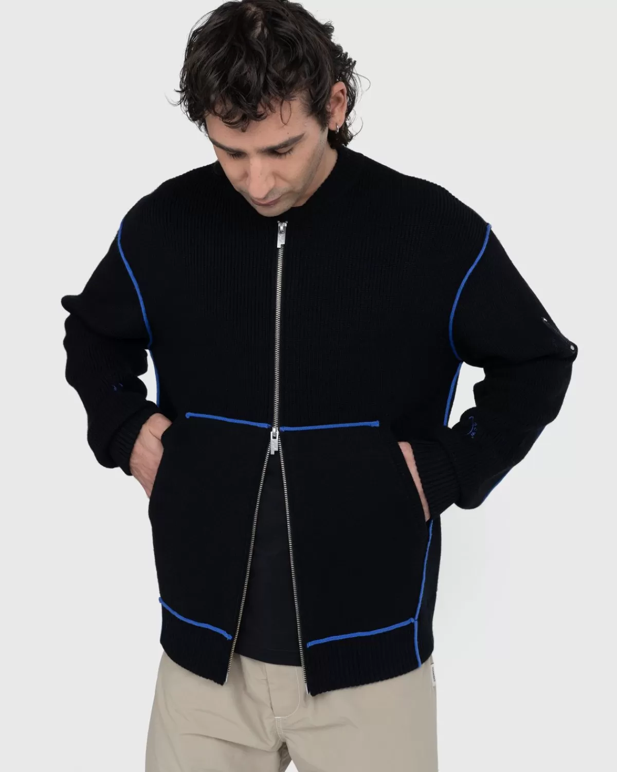 acoldwall_vertex_gebreide_bomber_zwart_3.webp Bovenkleding^A-Cold-Wall* Vertex Gebreide Bomber Zwart