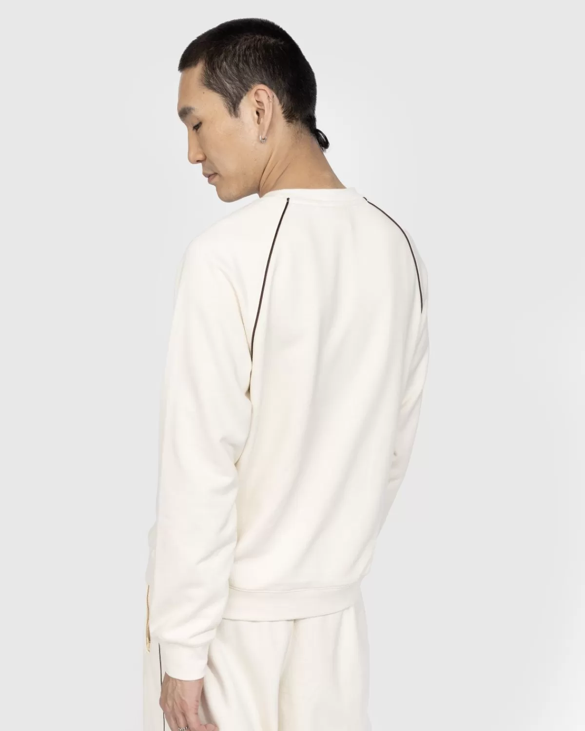 Gebreide Kleding^Adidas X Wales Bonner Trui Met Ronde Hals Wonder Wit