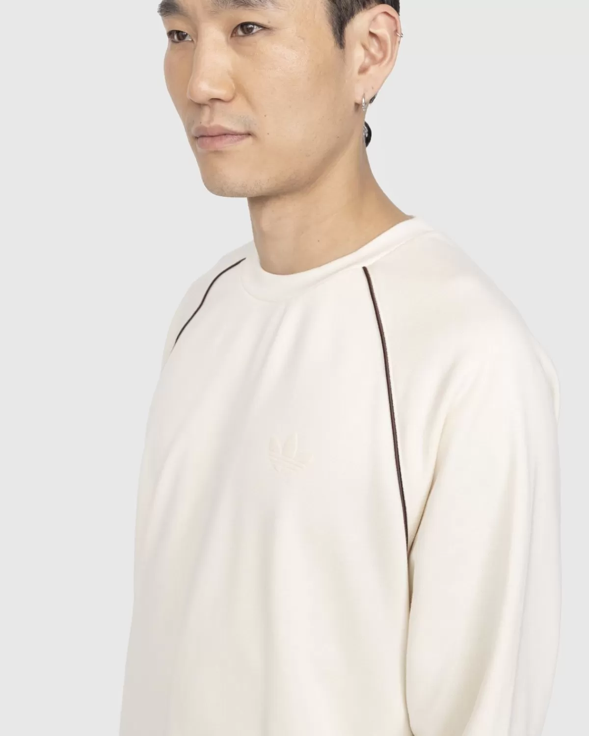 Gebreide Kleding^Adidas X Wales Bonner Trui Met Ronde Hals Wonder Wit