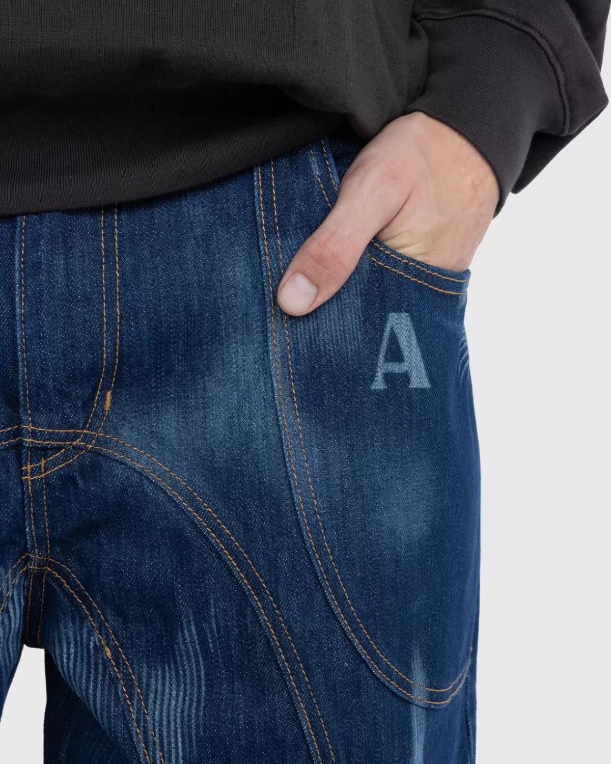 Broek^Ahluwalia - Kenmerkende Jeans Met Lage Taille Indigo