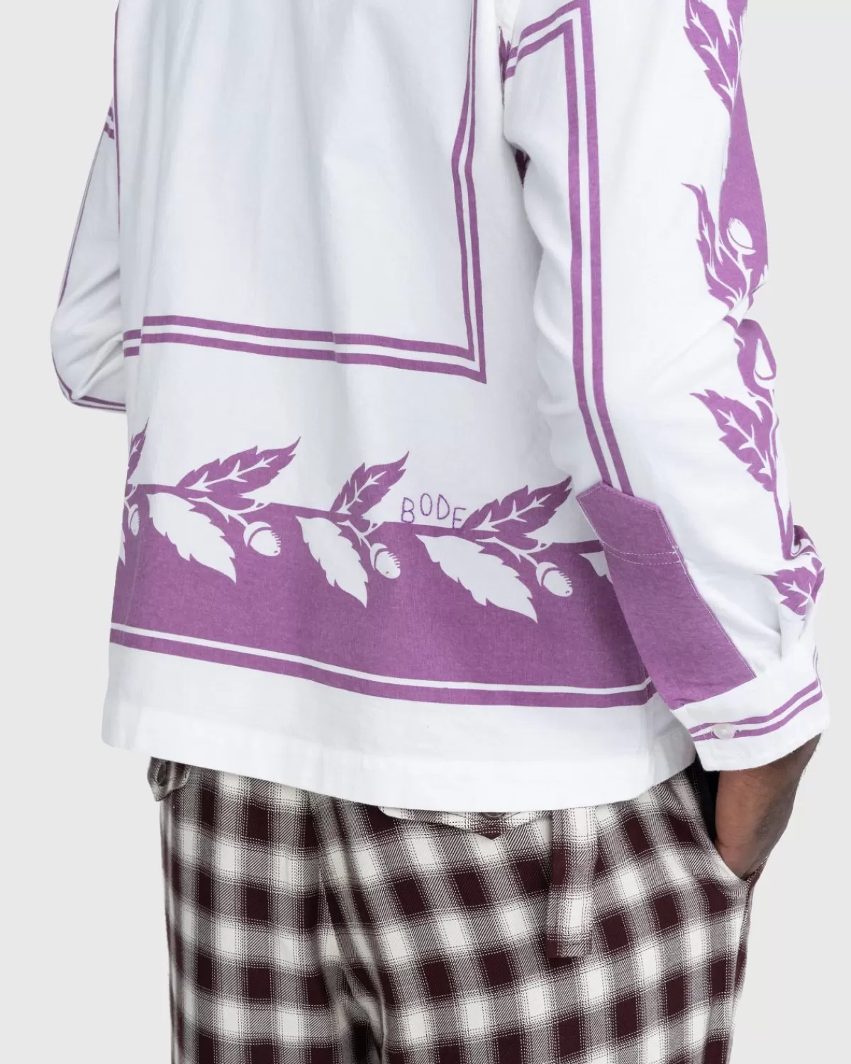 Overhemden^Bode Inverse Acorn Shirt Met Lange Mouwen Paars