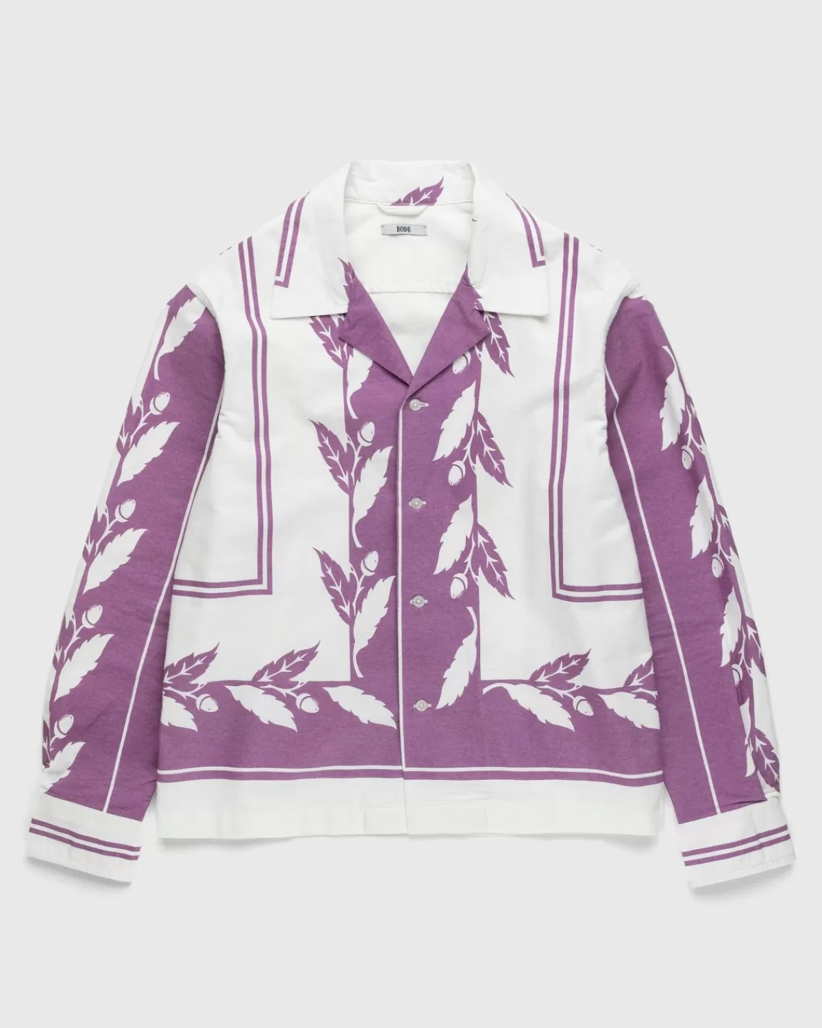 Overhemden^Bode Inverse Acorn Shirt Met Lange Mouwen Paars