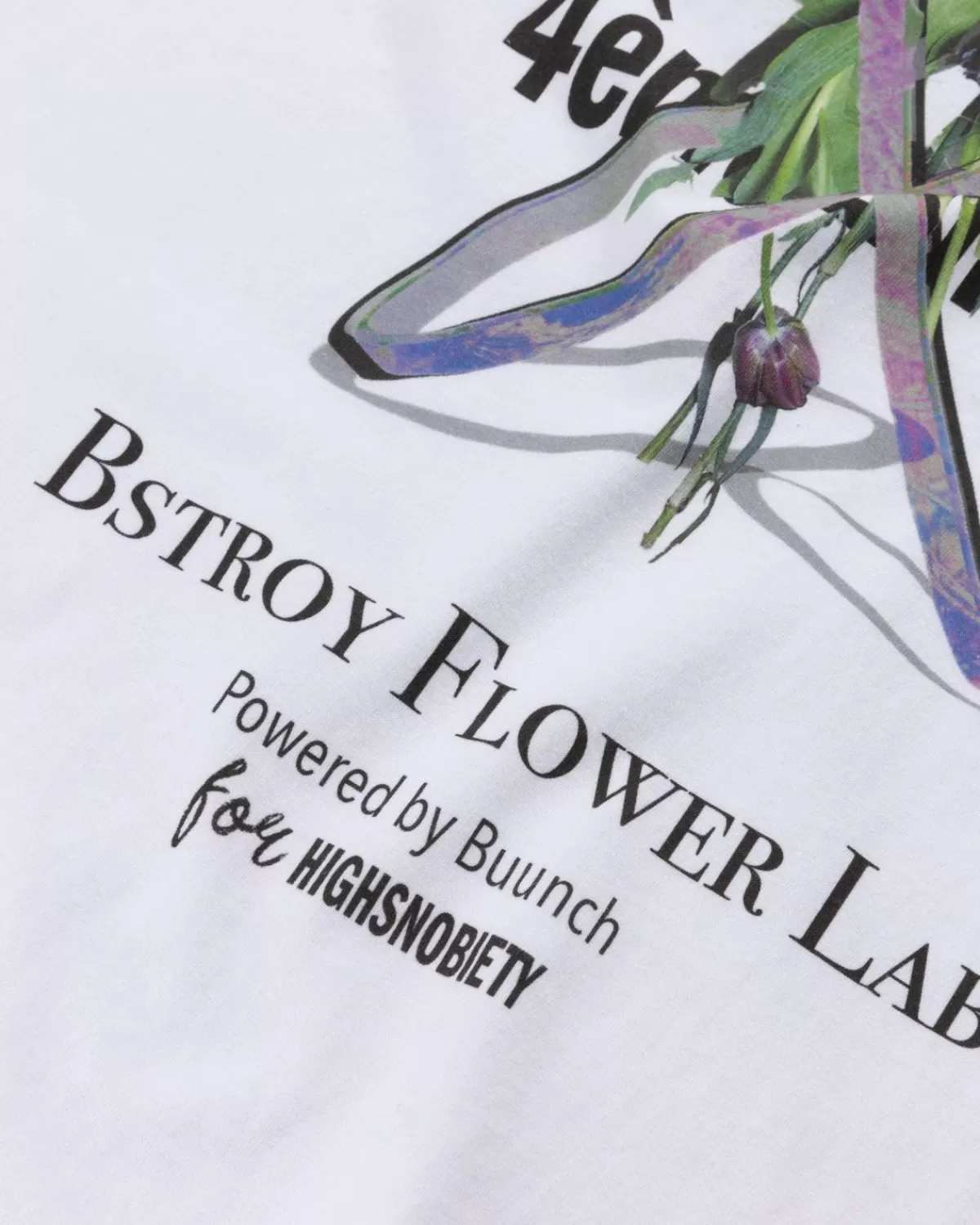 Bstroy X Highsnobiety Not In Paris 4 Bloemen T-Shirt Wit Outlet