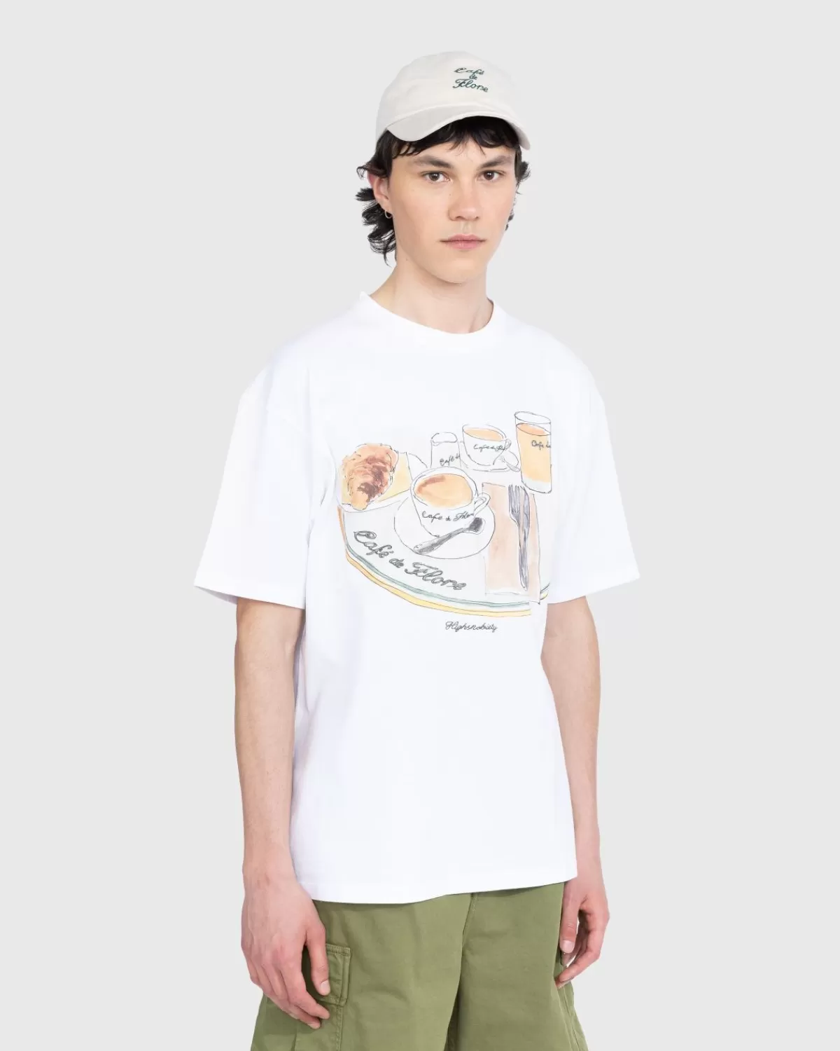 Café de Flore Cafe De Flore X Highsnobiety T-Shirt Met Korte Mouwen Wit Best Sale