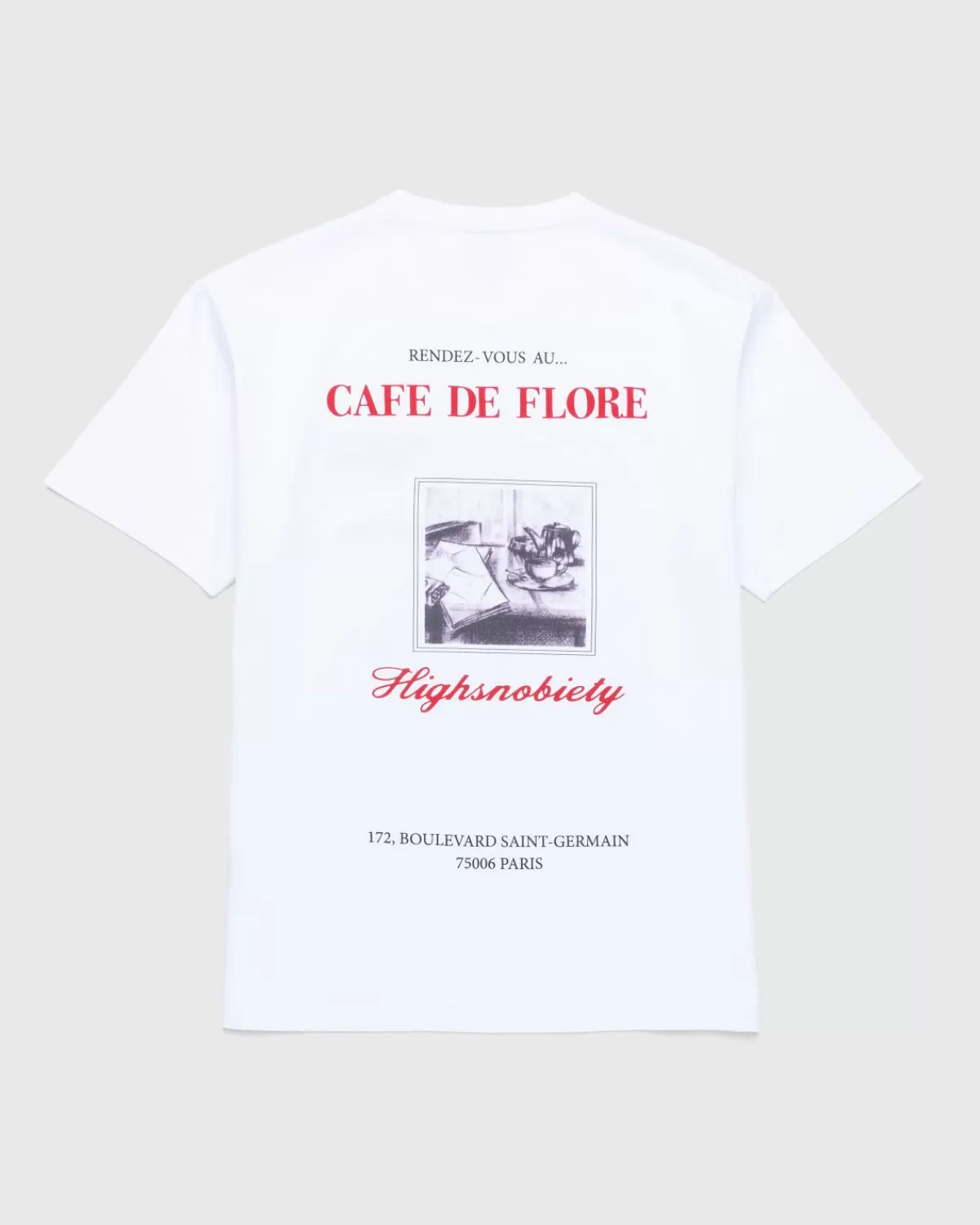 Café de Flore Cafe De Flore X Highsnobiety T-Shirt Met Korte Mouwen Wit Outlet