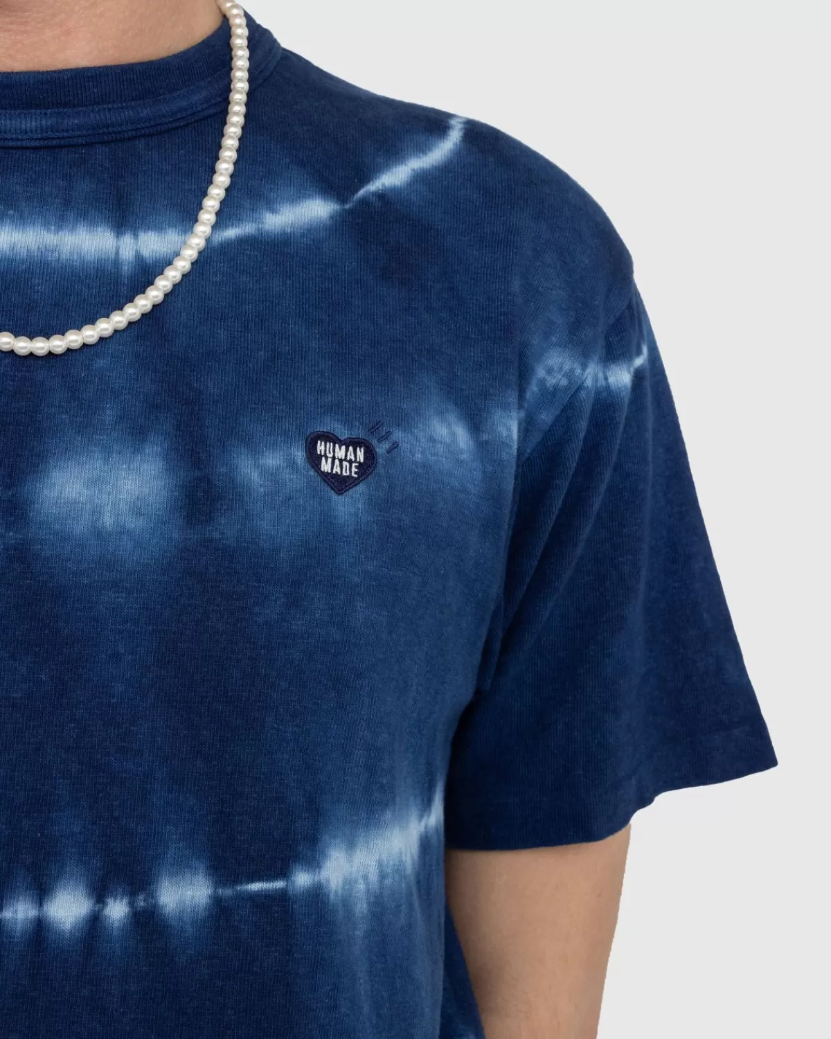 Human Made Door De Mens Gemaakt Ningen-Sei Indigo Geverfd T-Shirt #1 Blauw Fashion