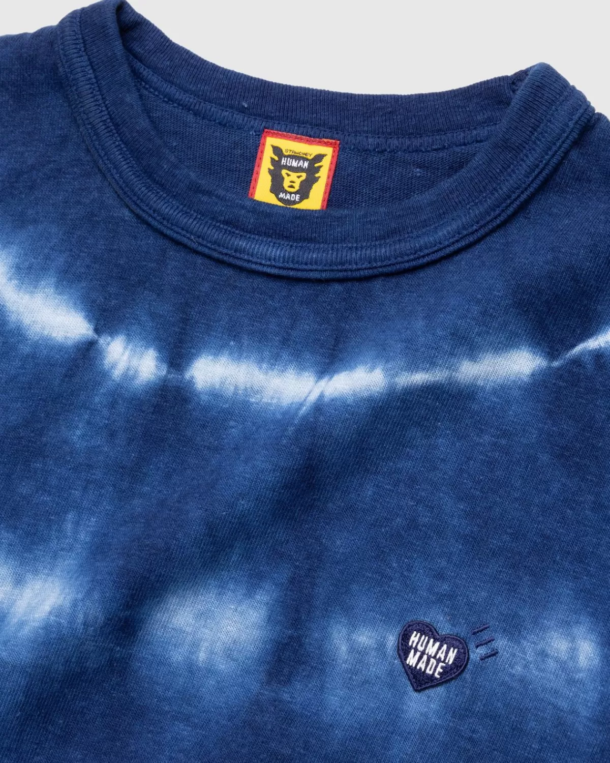 Human Made Door De Mens Gemaakt Ningen-Sei Indigo Geverfd T-Shirt #1 Blauw Fashion