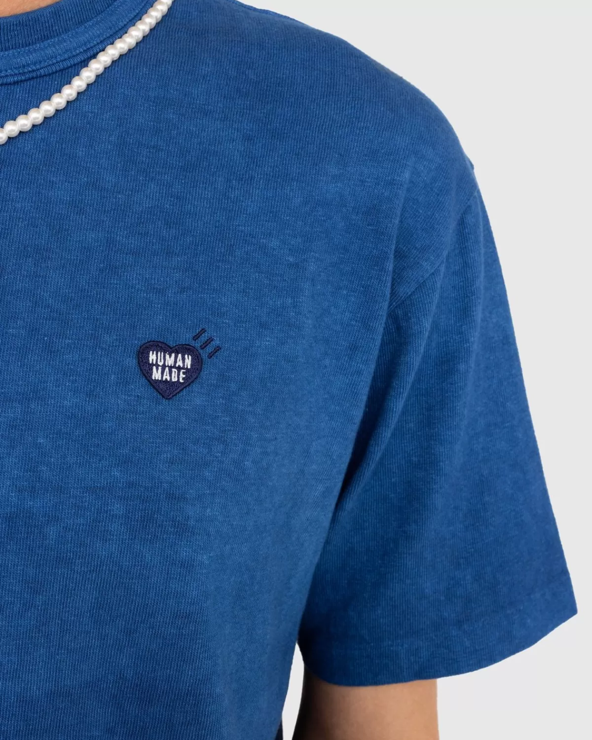 Human Made Door De Mens Gemaakt Ningen-Sei Indigo Geverfd T-Shirt #2 Blauw Store