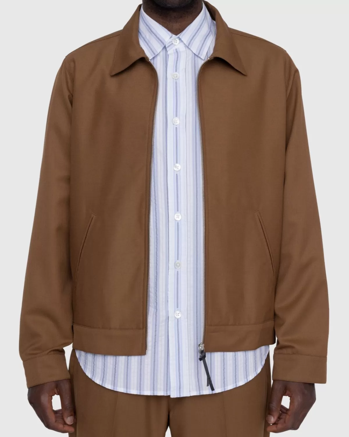 highsnobiety_garagejas_van_wolmix_bruin_1.webp Bovenkleding^Highsnobiety Garagejas Van Wolmix Bruin