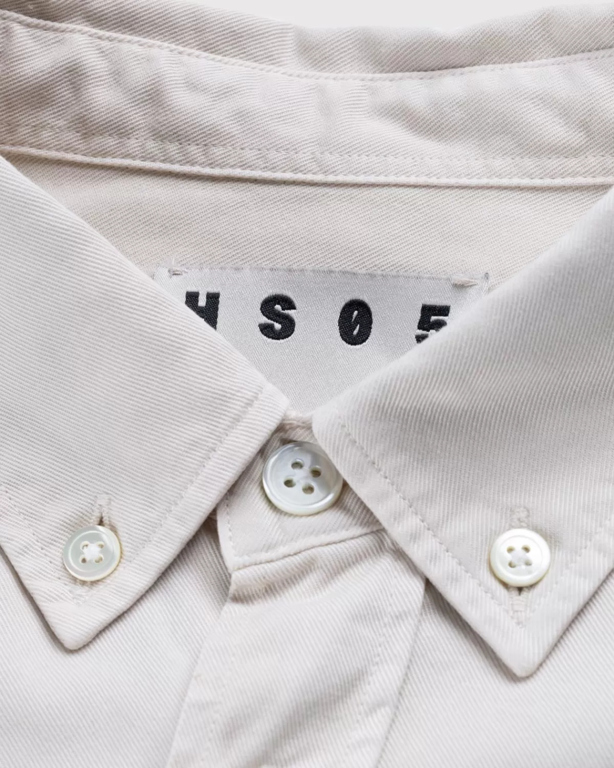 Overhemden^Highsnobiety HS05 - Garment-Dyed Perzikkleurig Shirt Met Lange Mouwen Grijs