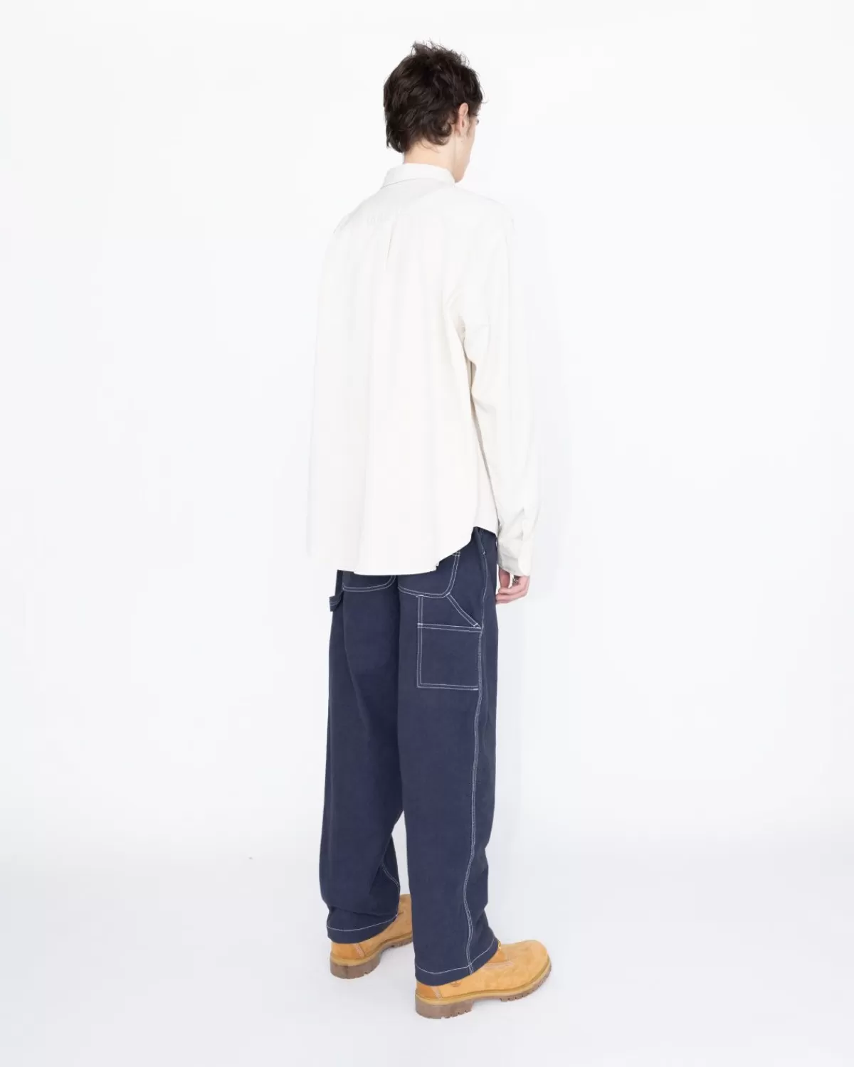 Overhemden^Highsnobiety HS05 - Garment-Dyed Perzikkleurig Shirt Met Lange Mouwen Grijs