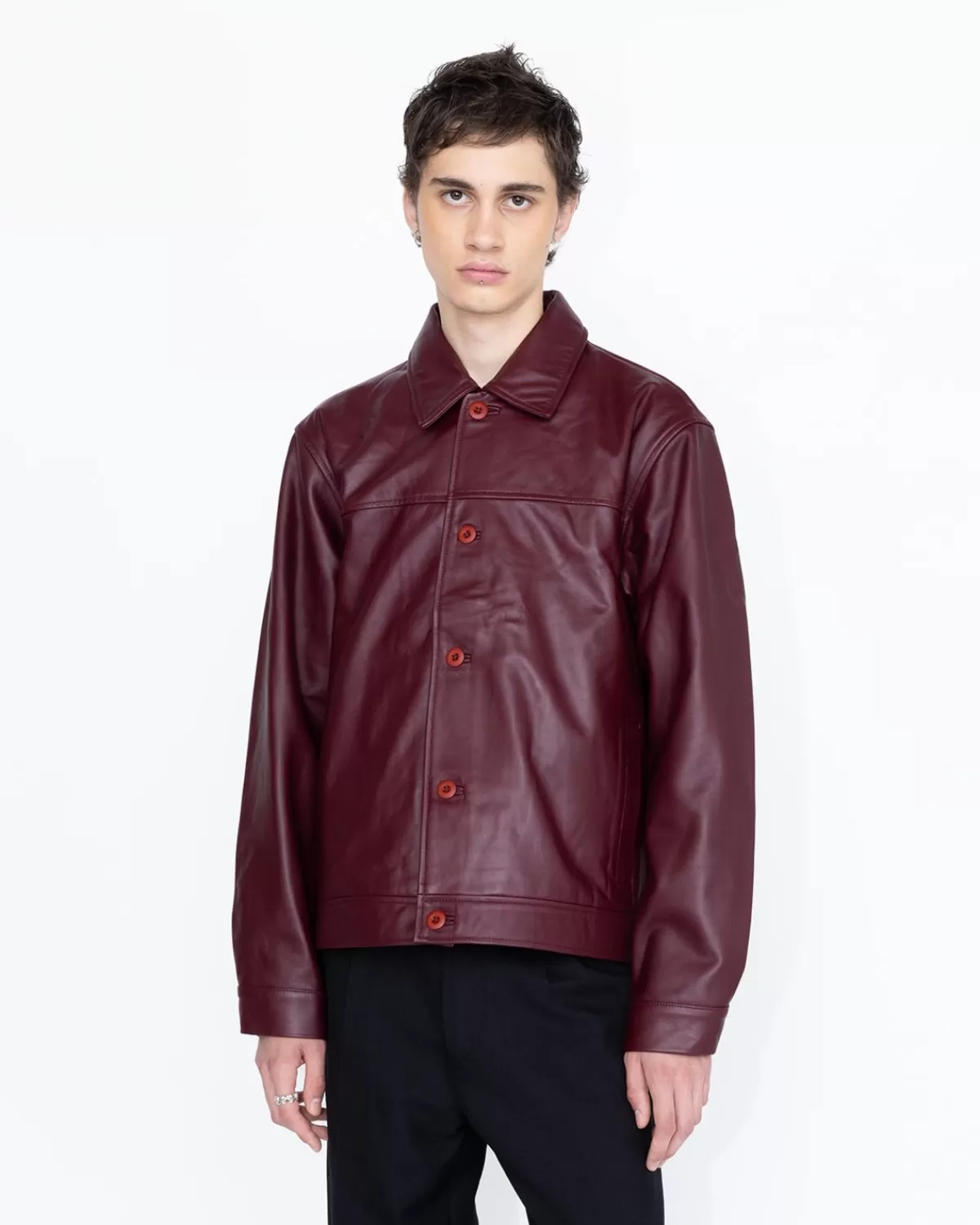 highsnobiety_hs05_leren_jas_bordeaux_1.webp Bovenkleding^Highsnobiety HS05 Leren Jas Bordeaux