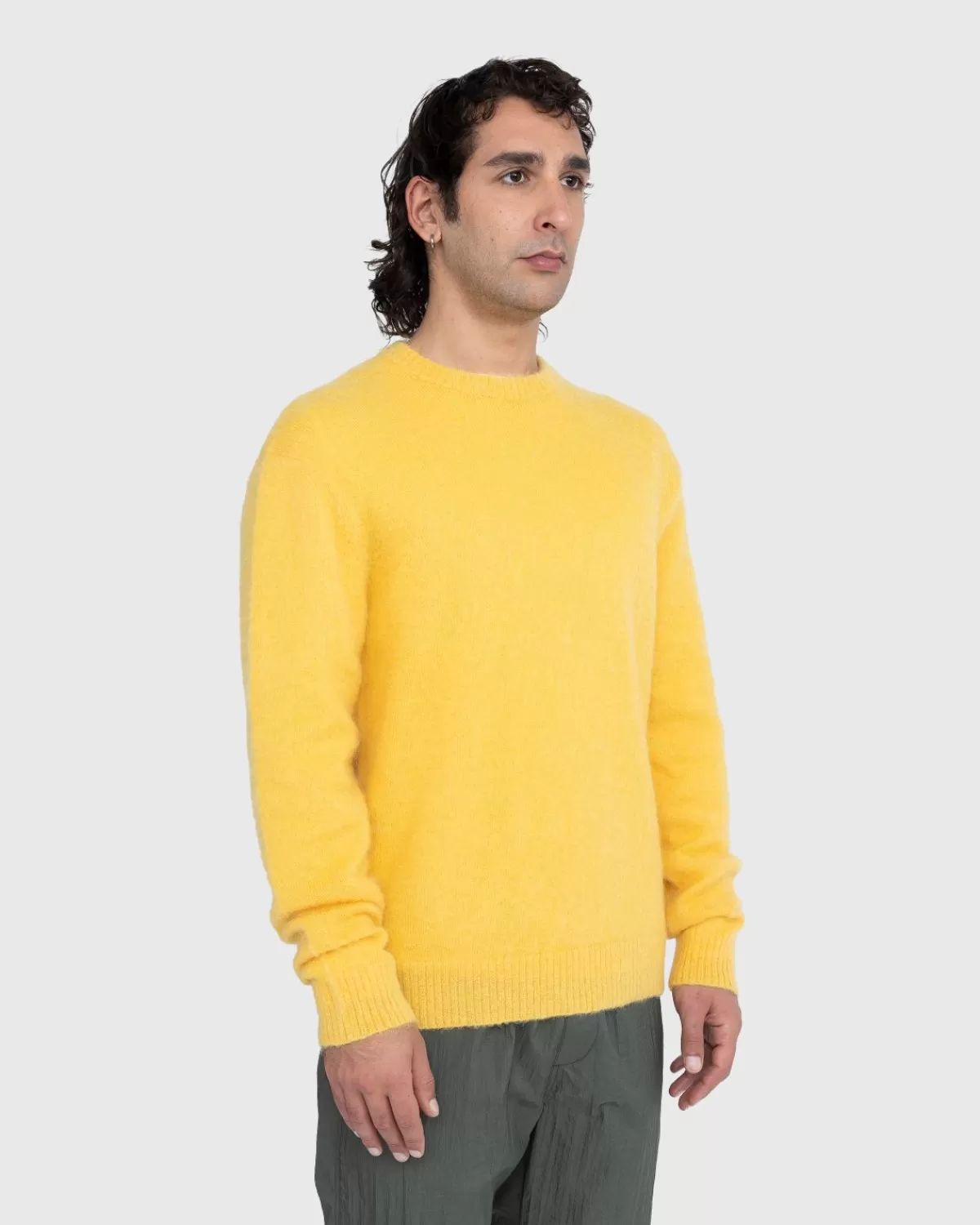 highsnobiety_lichte_alpaca_crew_sweater_geel_4.webp Gebreide Kleding^Highsnobiety Lichte Alpaca Crew Sweater Geel