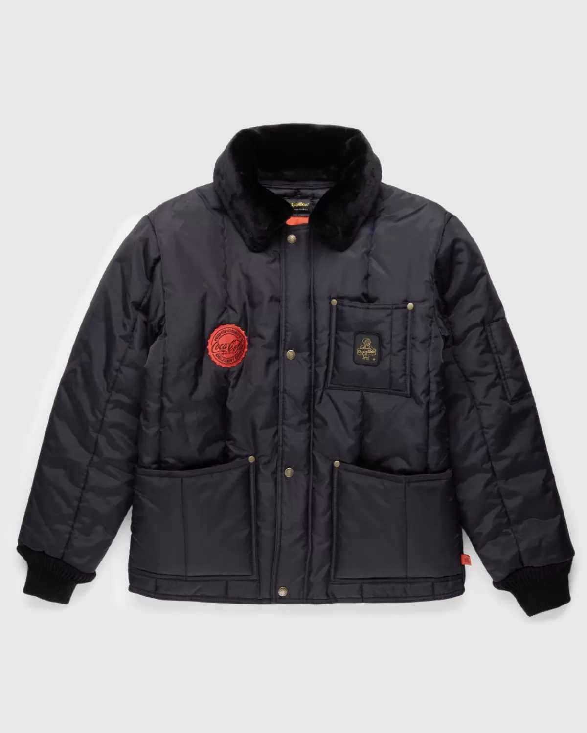 Bovenkleding^Highsnobiety X Coca-Cola Zero Sugar Refrigiwear Iron-Tuff® Polar Jacket Zwart