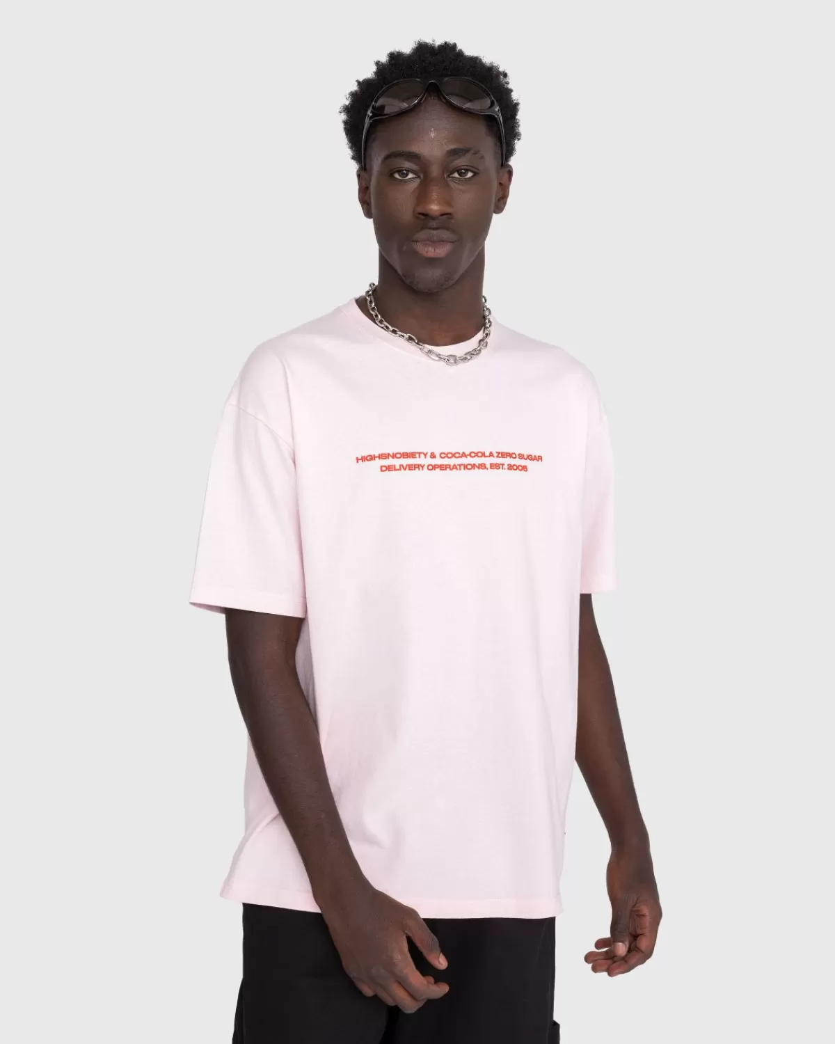 Highsnobiety X Coca-Cola Zero Sugar T-Shirt Met Korte Mouwen Roze Best