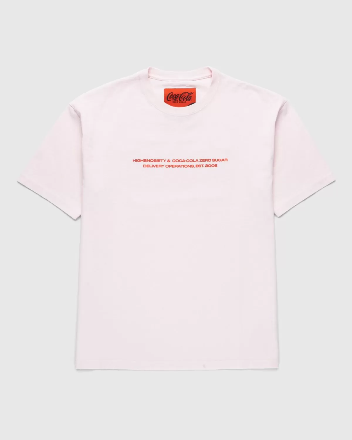 Highsnobiety X Coca-Cola Zero Sugar T-Shirt Met Korte Mouwen Roze Best