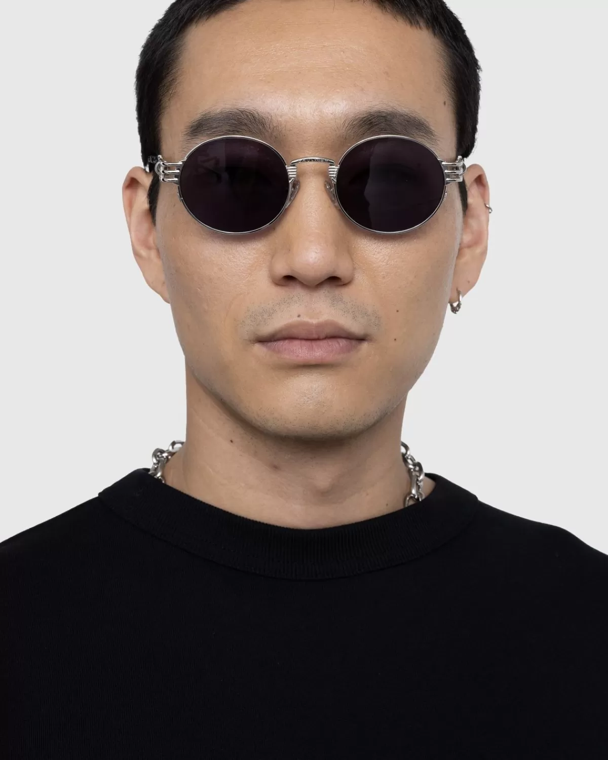 Jean Paul Gaultier X Burna Boy 56-6106 Dubbele Resort-Zonnebril Zilver Sale