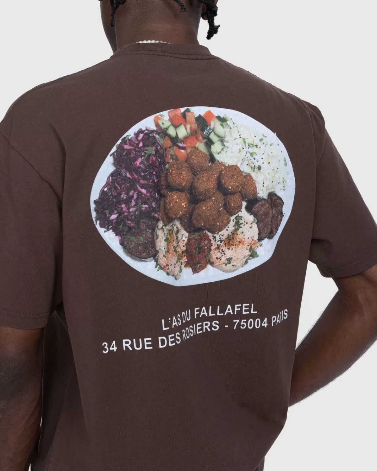 L'As du Fallafel X Highsnobiety T-Shirt Met Korte Mouwen Bruin Fashion