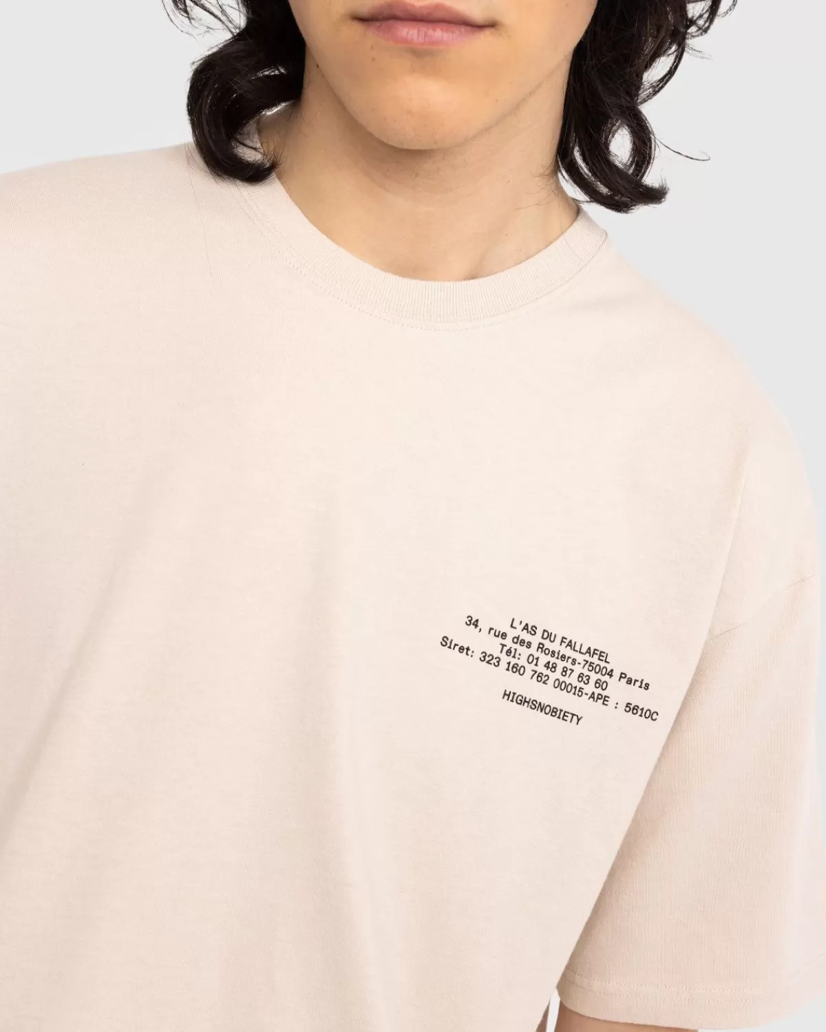 L'As du Fallafel X Highsnobiety T-Shirt Met Korte Mouwen Gebroken Wit Cheap