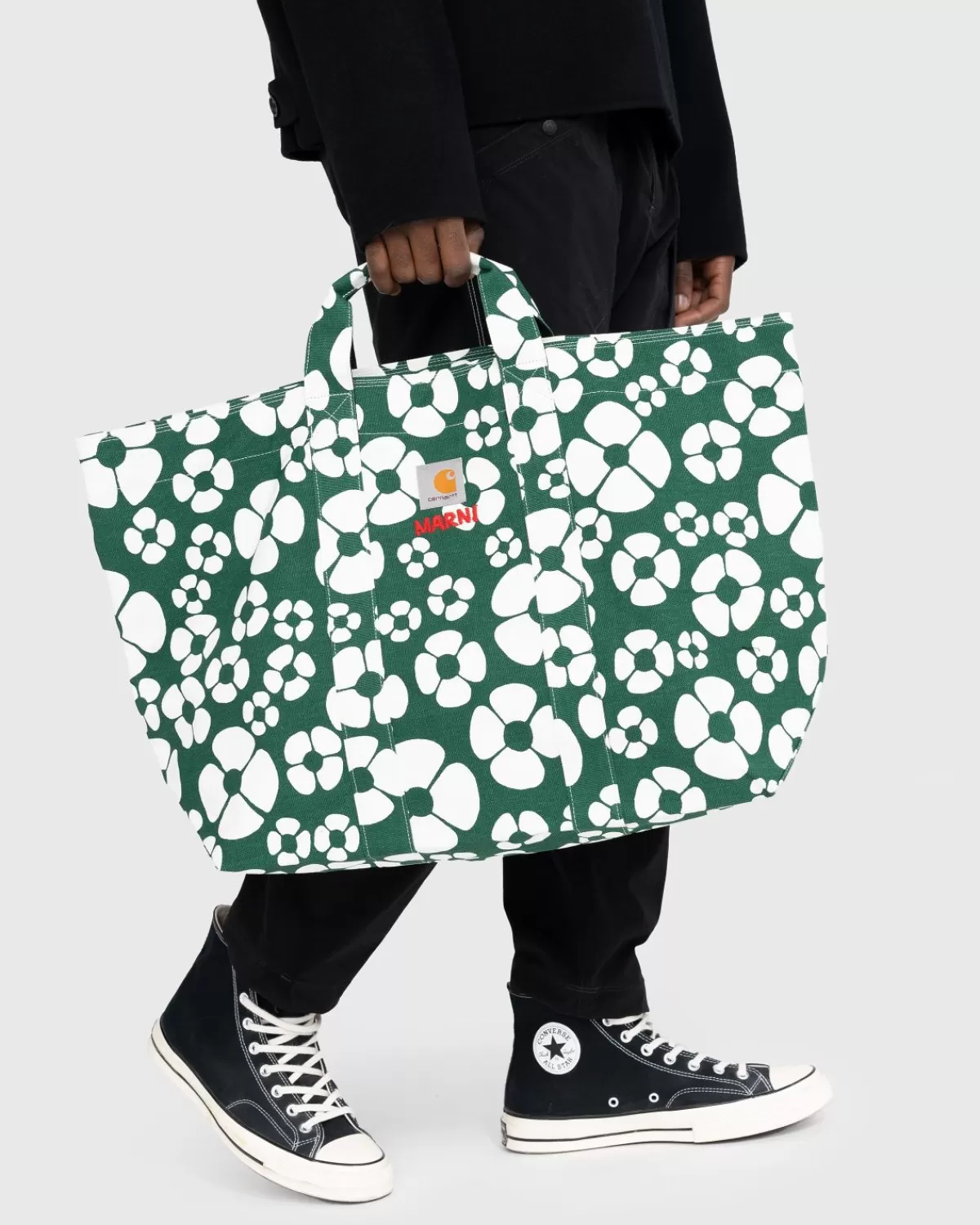 Marni X Carhartt Wip Shopper Met Bloemenprint Groen Sale