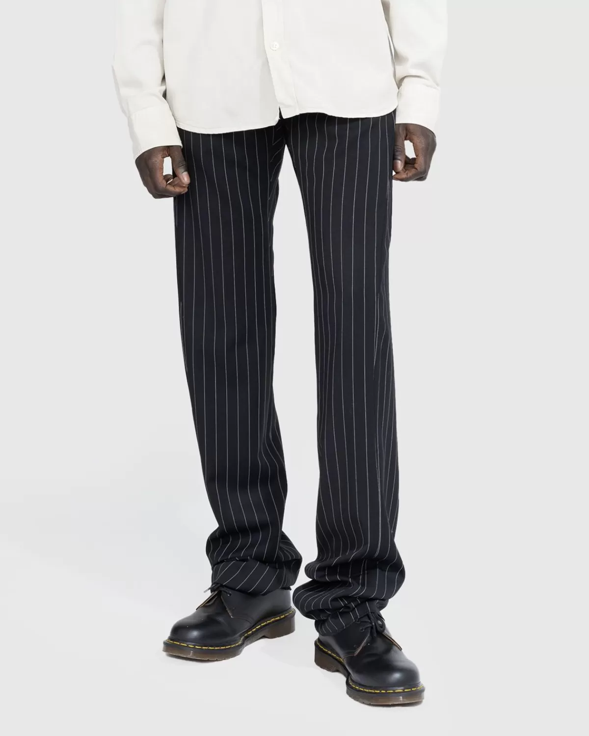 Broek^Martine Rose Getailleerde Broek Met Gedraaide Naad, Zwart/Wit