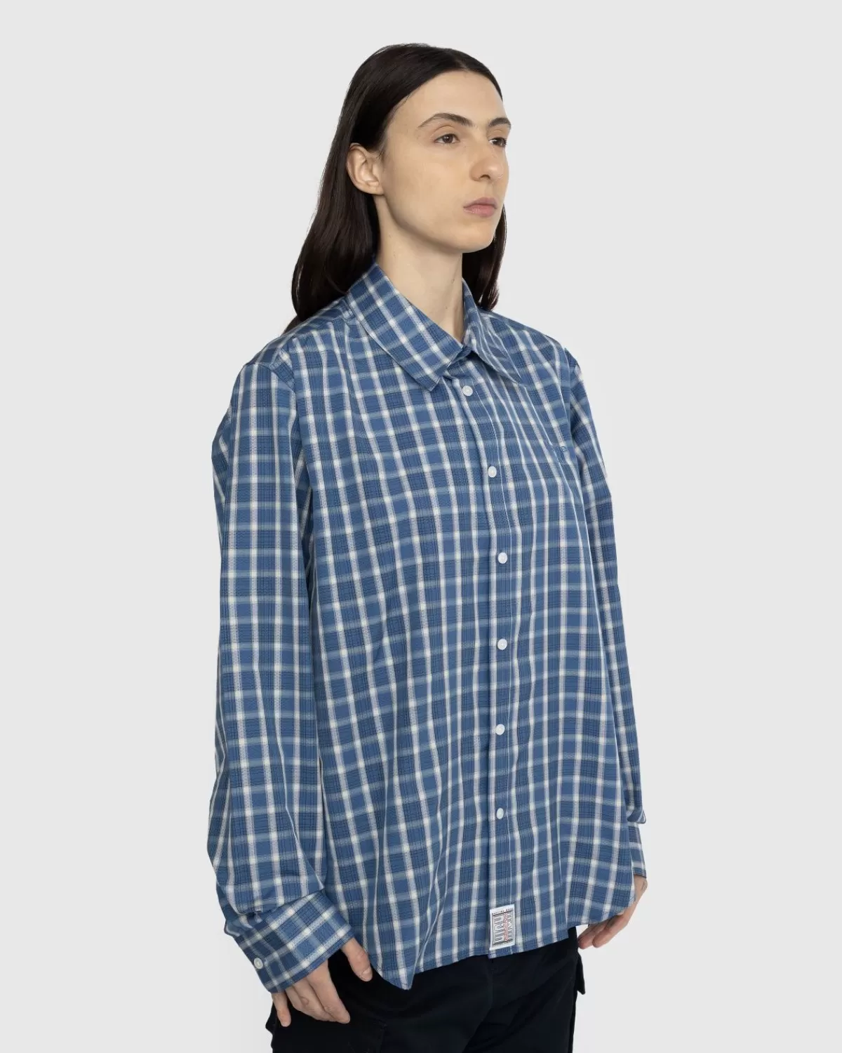 martine_rose_klassiek_geruit_buttondown_overhemd_blauw_6.webp Overhemden^Martine Rose Klassiek Geruit Button-Down Overhemd Blauw