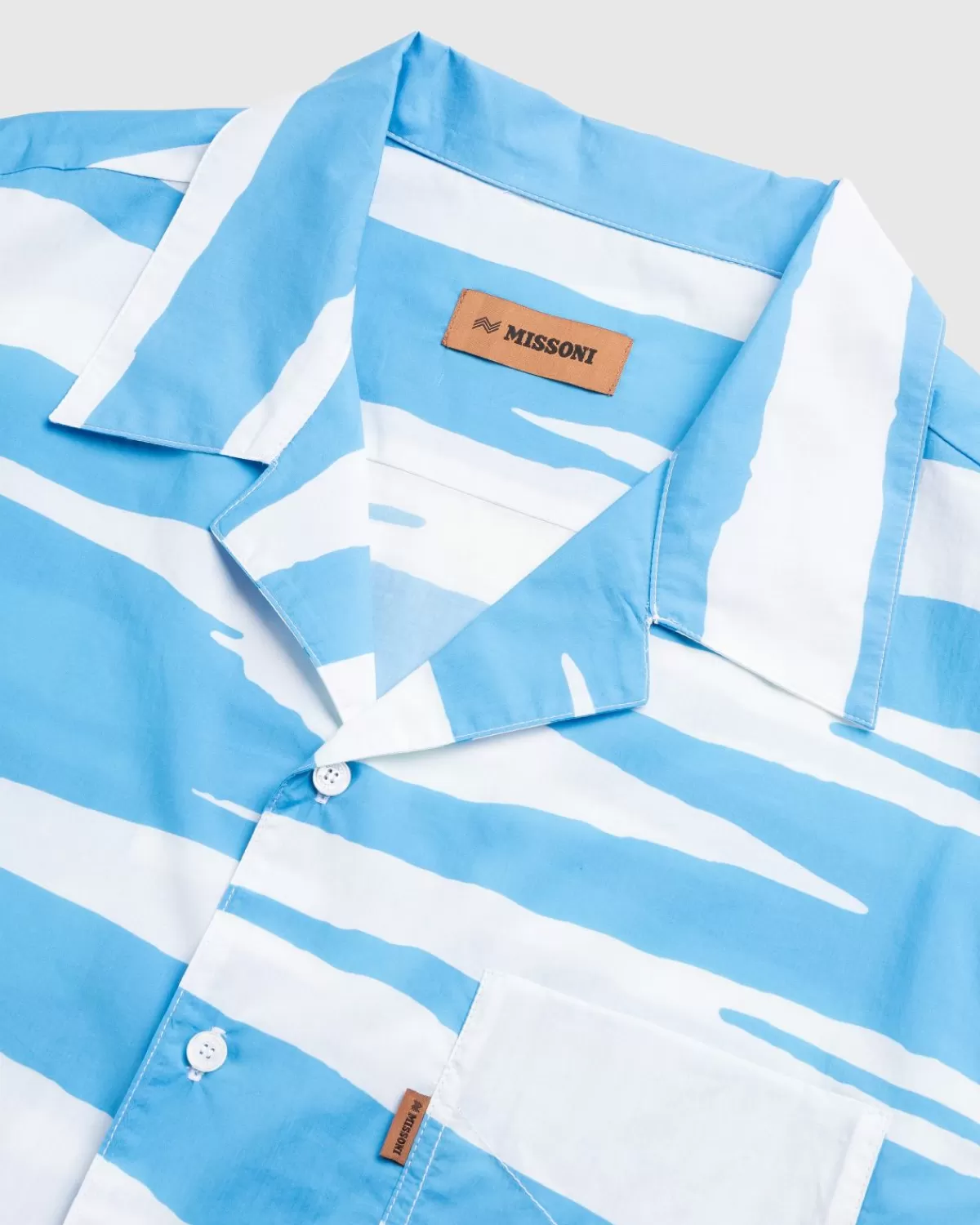 missoni_bowlingshirt_met_korte_mouwen_blauwzwartwit_3.webp Overhemden^Missoni Bowlingshirt Met Korte Mouwen Blauw/Zwart/Wit