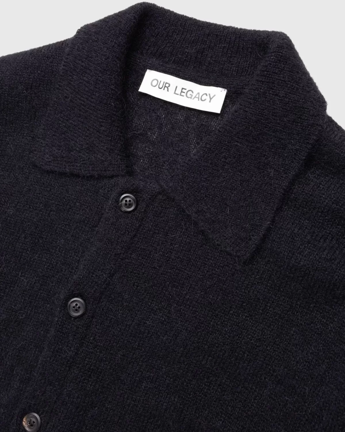 onze_erfenis_avondpolo_zwart_fuzzy_alpaca_6.webp Gebreide Kleding^Our Legacy Onze Erfenis Avondpolo Zwart Fuzzy Alpaca