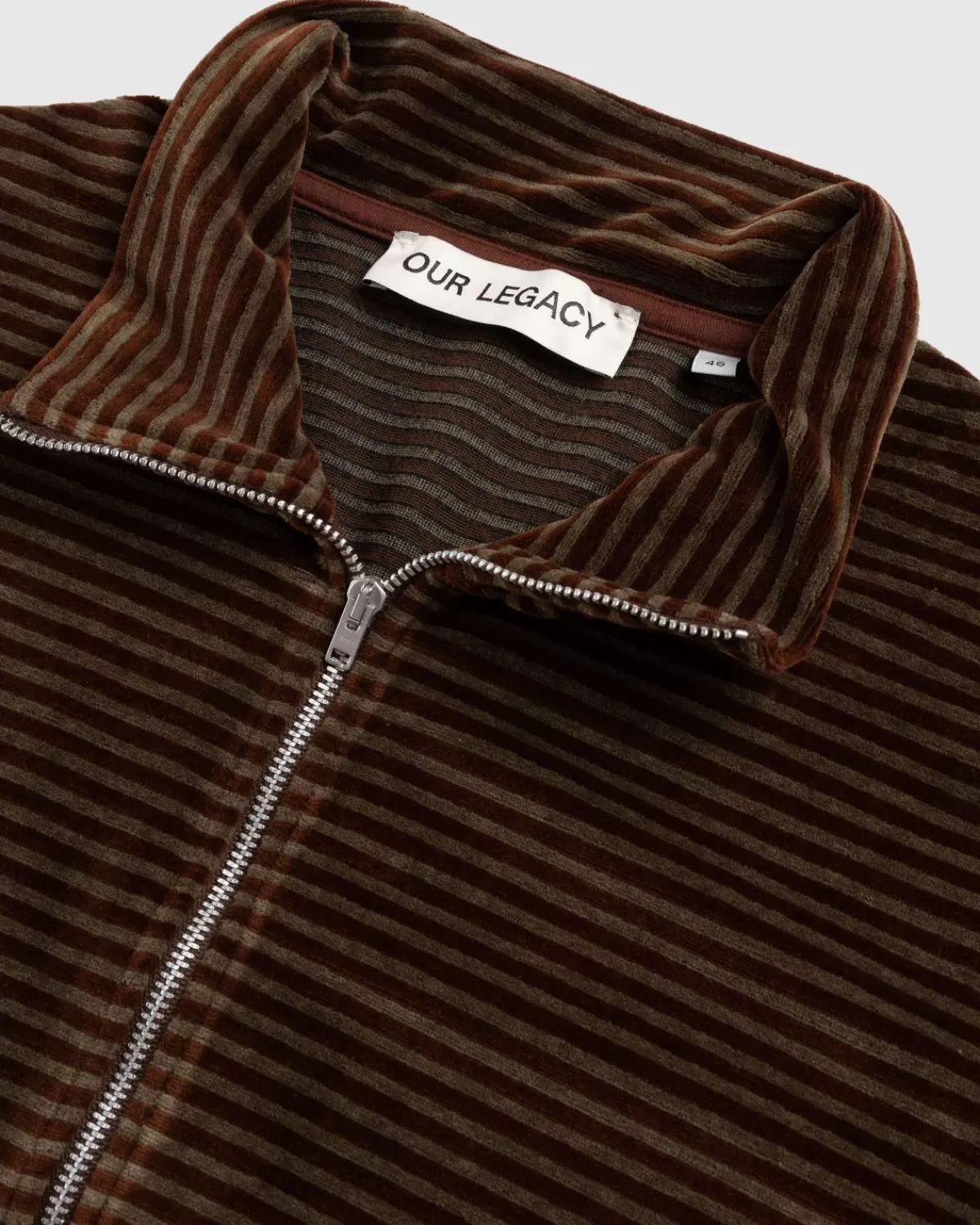 Gebreide Kleding^Our Legacy Onze Erfenis: Gekrompen Polo Met Volledige Ritssluiting En Scoobie-Gestreept Velours