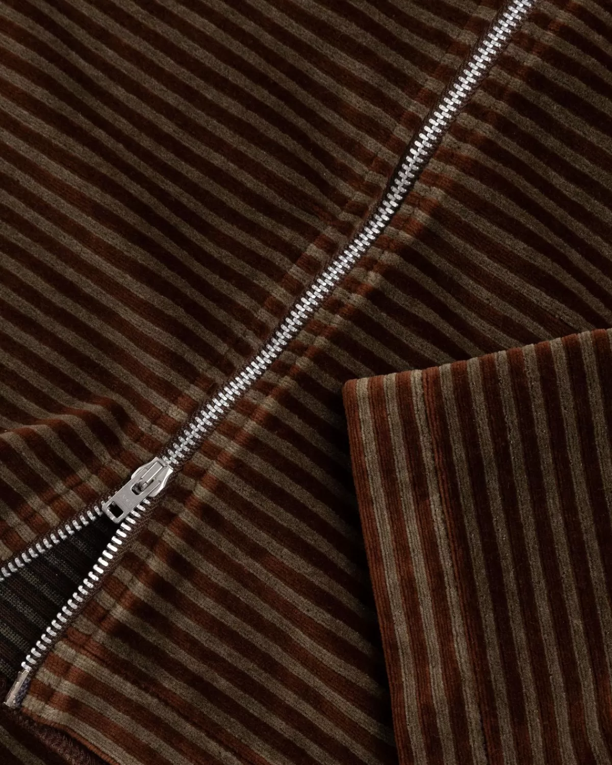 Gebreide Kleding^Our Legacy Onze Erfenis: Gekrompen Polo Met Volledige Ritssluiting En Scoobie-Gestreept Velours