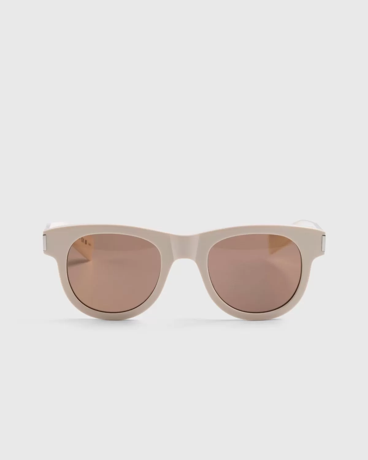 Saint Laurent Sl 571 Zonnebril Met Rond Frame, Ivoor/Bruin Outlet