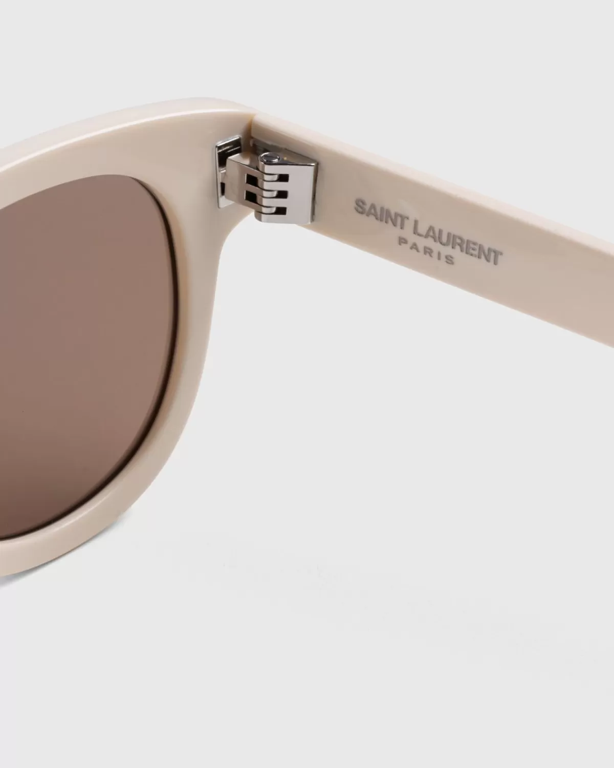 Saint Laurent Sl 571 Zonnebril Met Rond Frame, Ivoor/Bruin Outlet