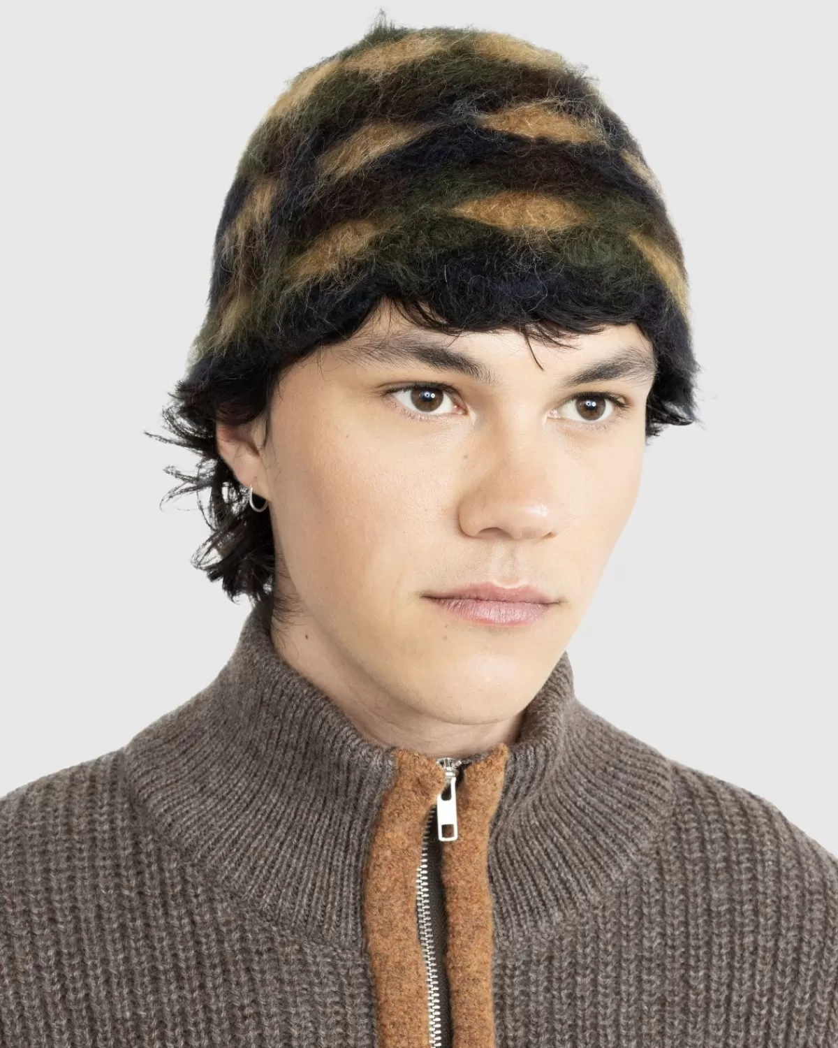 SSU Bucket Hat Van Geborsteld Mohair Met Schelpen, Forest Camo Sale