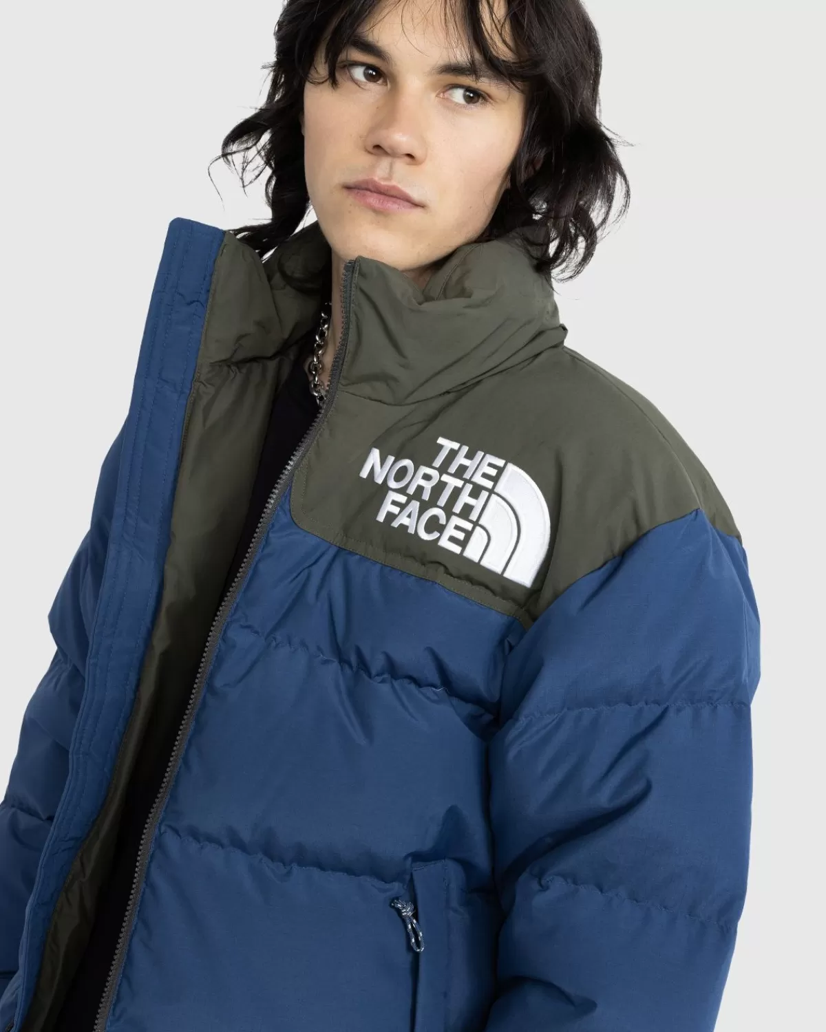 Bovenkleding^The North Face '92 Low-Fi Hi-Tek Nuptse Shady Blue/Nieuw Taupe Groen