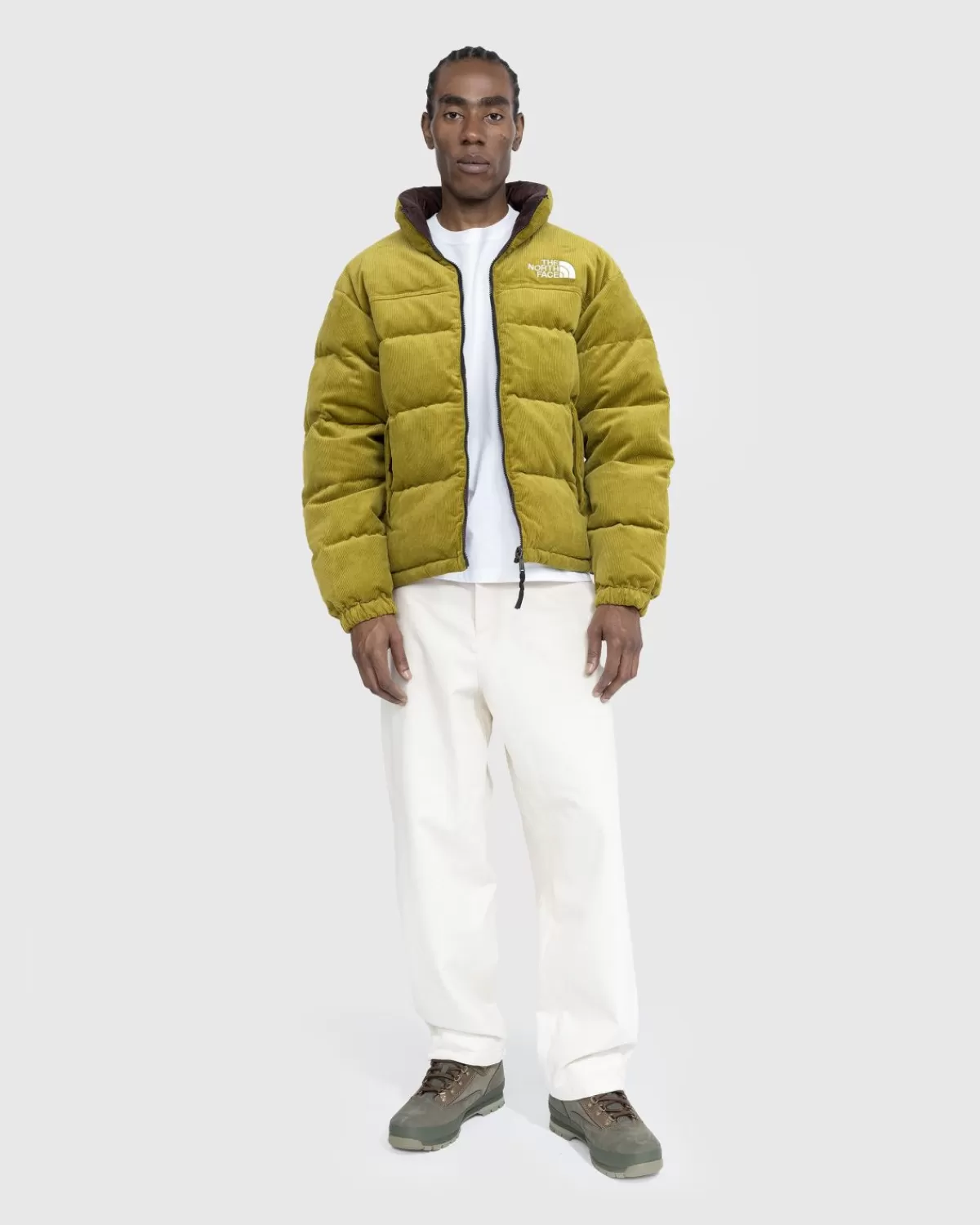 Bovenkleding^The North Face '92 Omkeerbare Nuptse-Jas Sulphur Moss/Coal Brown