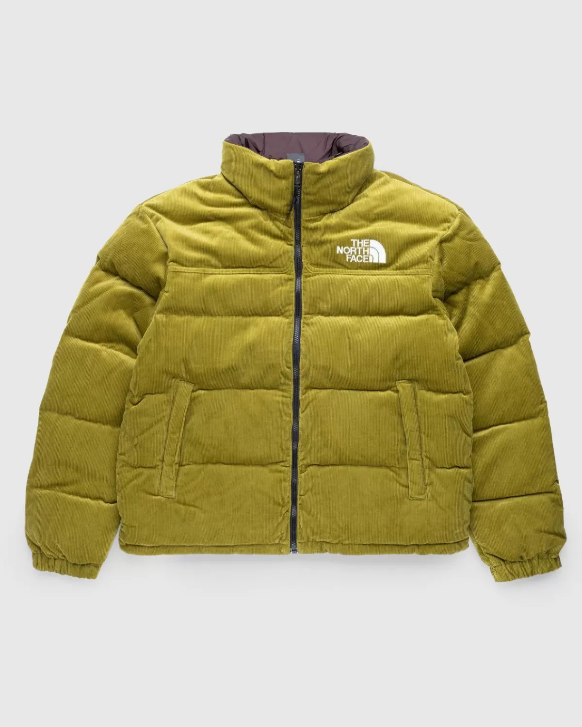 Bovenkleding^The North Face '92 Omkeerbare Nuptse-Jas Sulphur Moss/Coal Brown