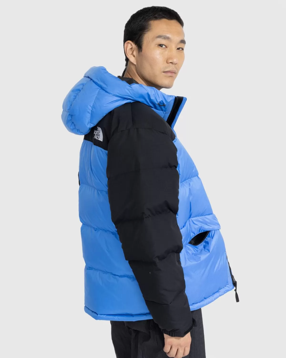 Bovenkleding^The North Face Himalayan Donsparka Super Sonic Blue/Tnf Zwart
