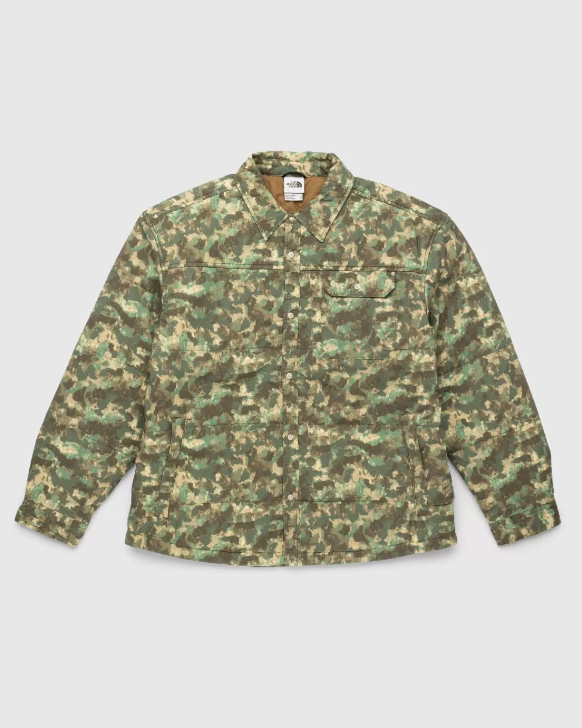 Bovenkleding^The North Face M66 Utility Regenjack Militaire Olijf/Gestippelde Camouflageprint