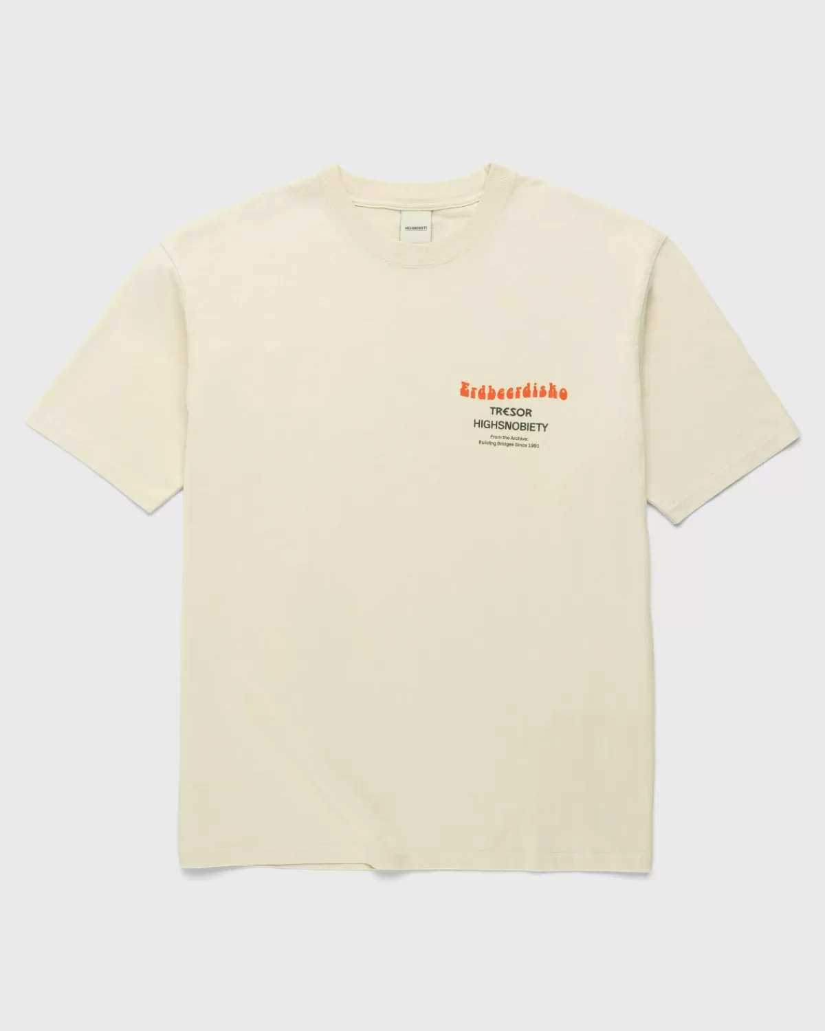 Tresor X Highsnobiety Berlijn, Berlijn 3 Strawberry Disco T-Shirt Eggshell Cheap