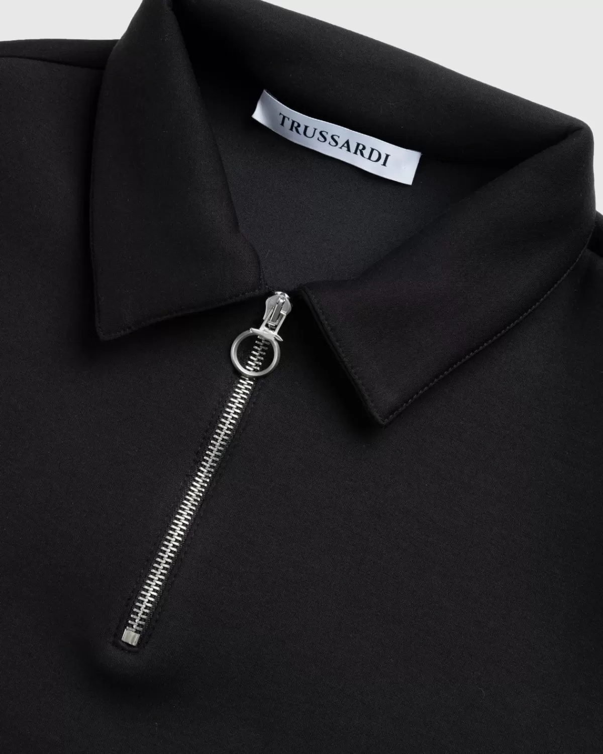 trussardi_scubapolo_met_kwartrits_zwart_6.webp Overhemden^Trussardi Scuba-Polo Met Kwartrits, Zwart