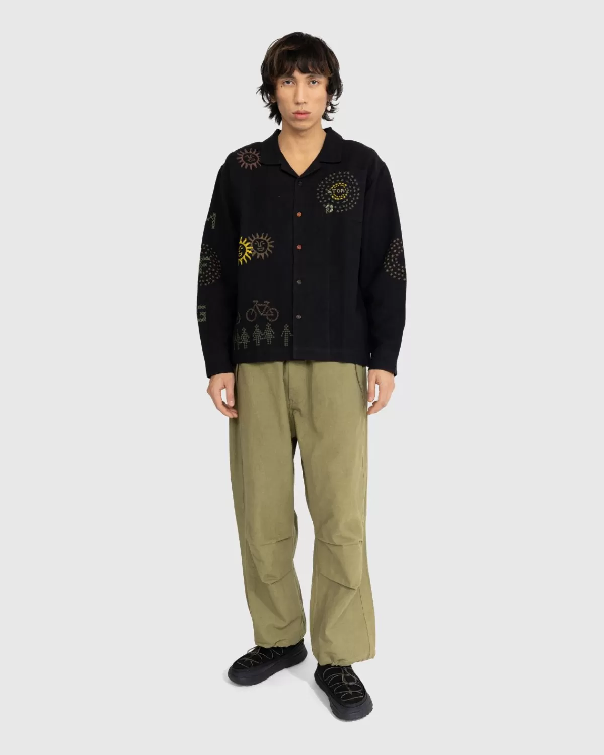 Bovenkleding^Story mfg. Verhaal Mfg. Short On Time Jacket Black Solar Trip