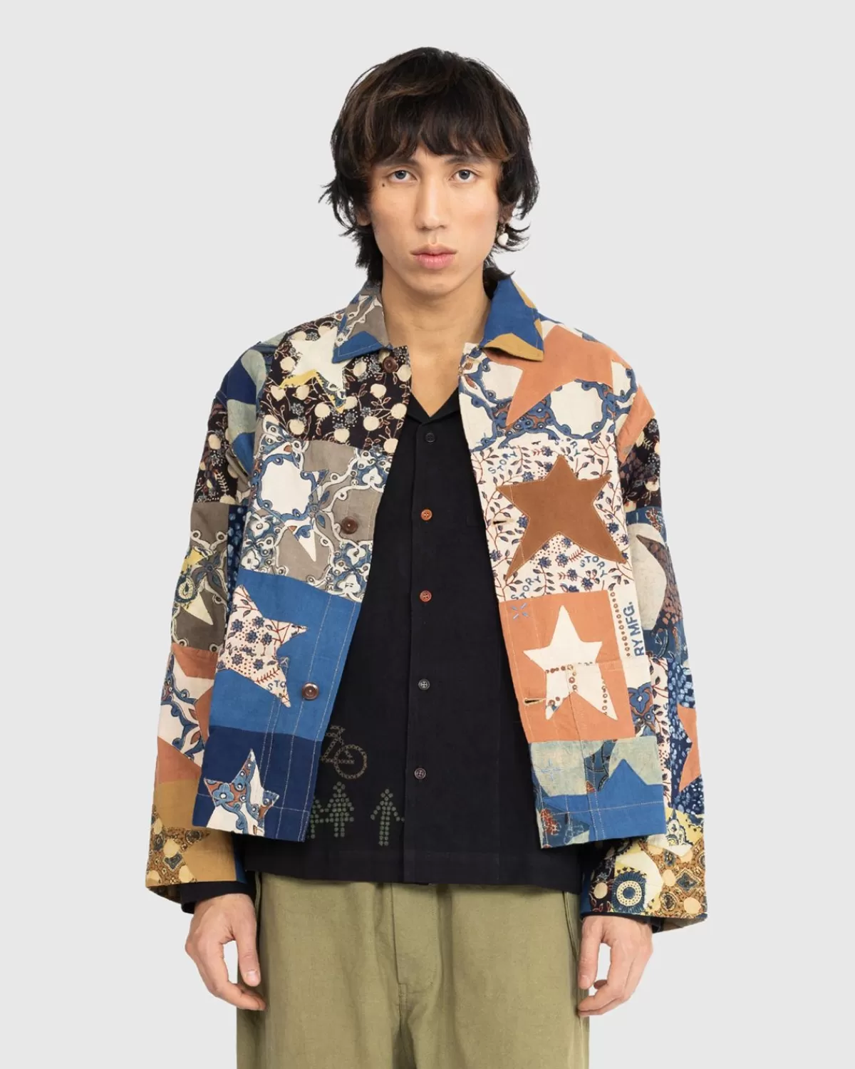 Bovenkleding^Story mfg. Verhaal Mfg. Short On Time Jas Patchwork Multi