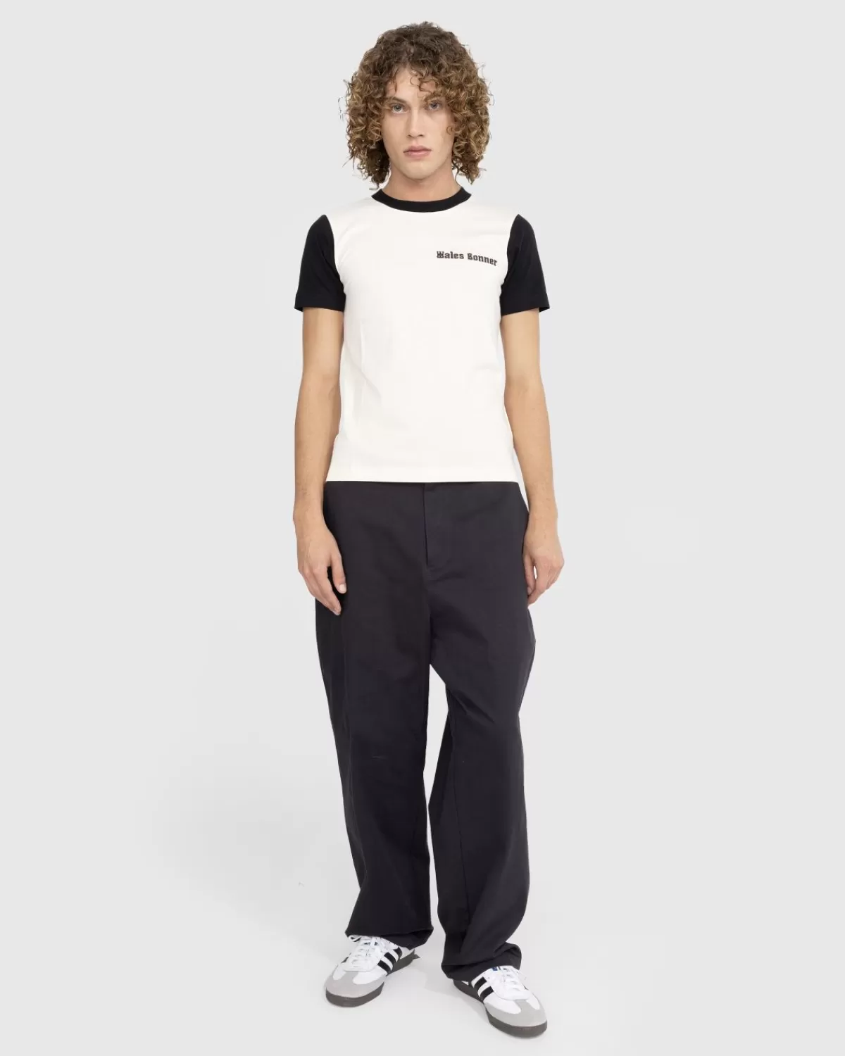 wales_bonner_morning_tee_zwartivoor_1.webp Wales Bonner Morning Tee Zwart/Ivoor Best Sale