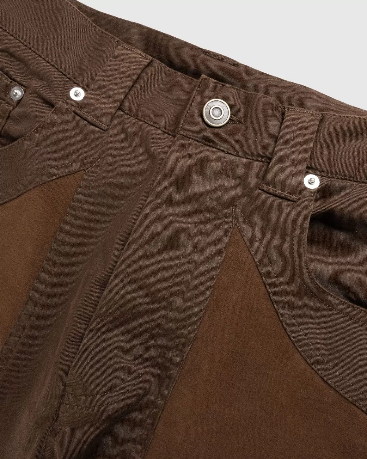 Broek^Winnie New York - Jeans Met Rechte Pijpen En Panelen, Bruin