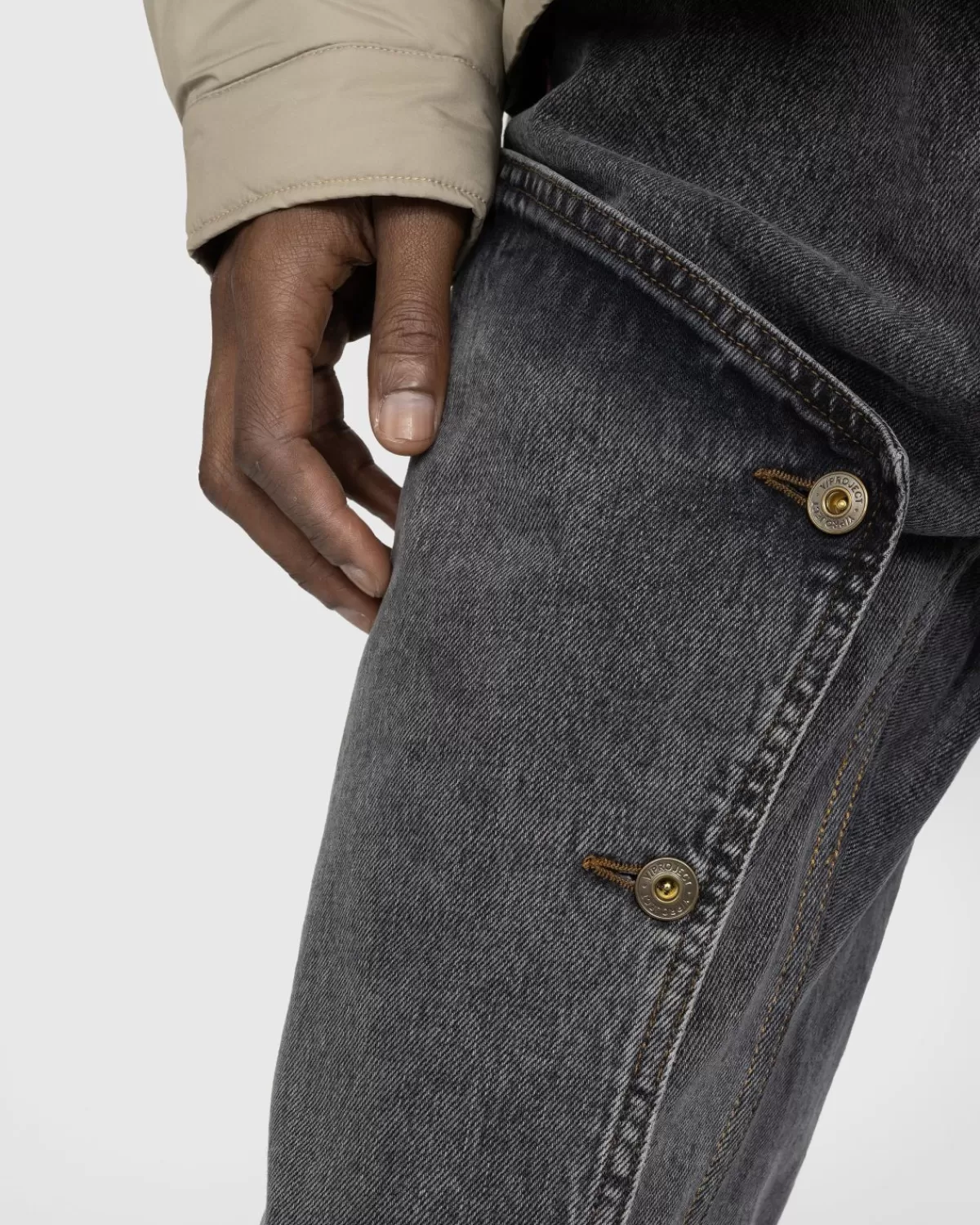 Broek^Y/Project Evergreen Afbreekjeans Vintage Zwart