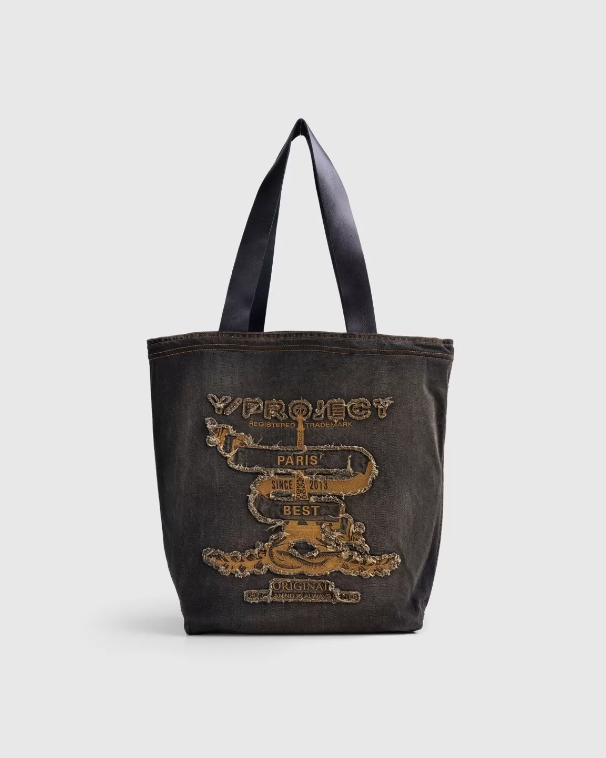 Y/Project Paris' Beste Tote Bag Vintage Zwart Discount